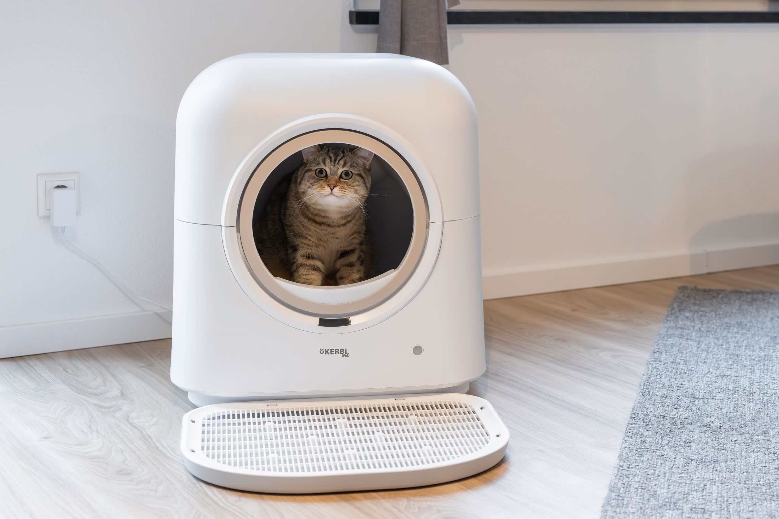 Kerbl Katzentoilette Smart selbstreinigend mit App, 54 x 54 cm