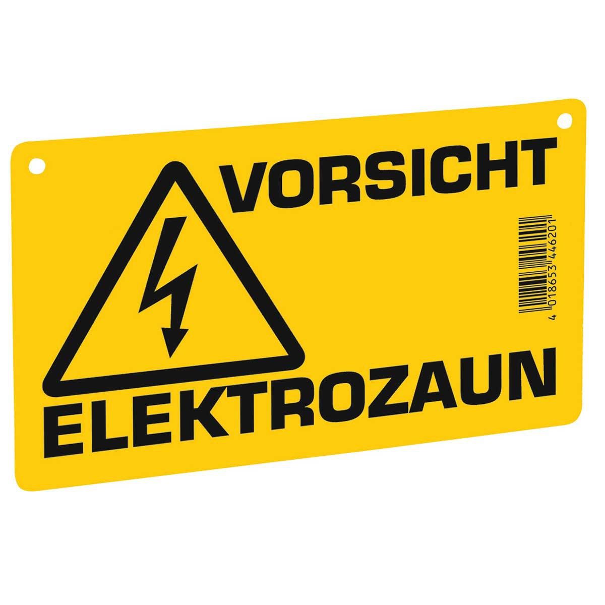 AKO Warnschild Vorsicht Elektrozaun, beidseitig bedruckt