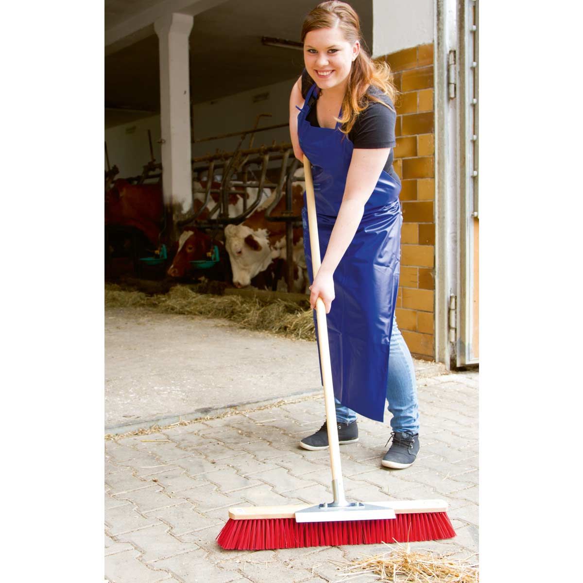 Kerbl Nagyméretű seprű kaparó éllel, horganyzott kaparóél, 60 cm