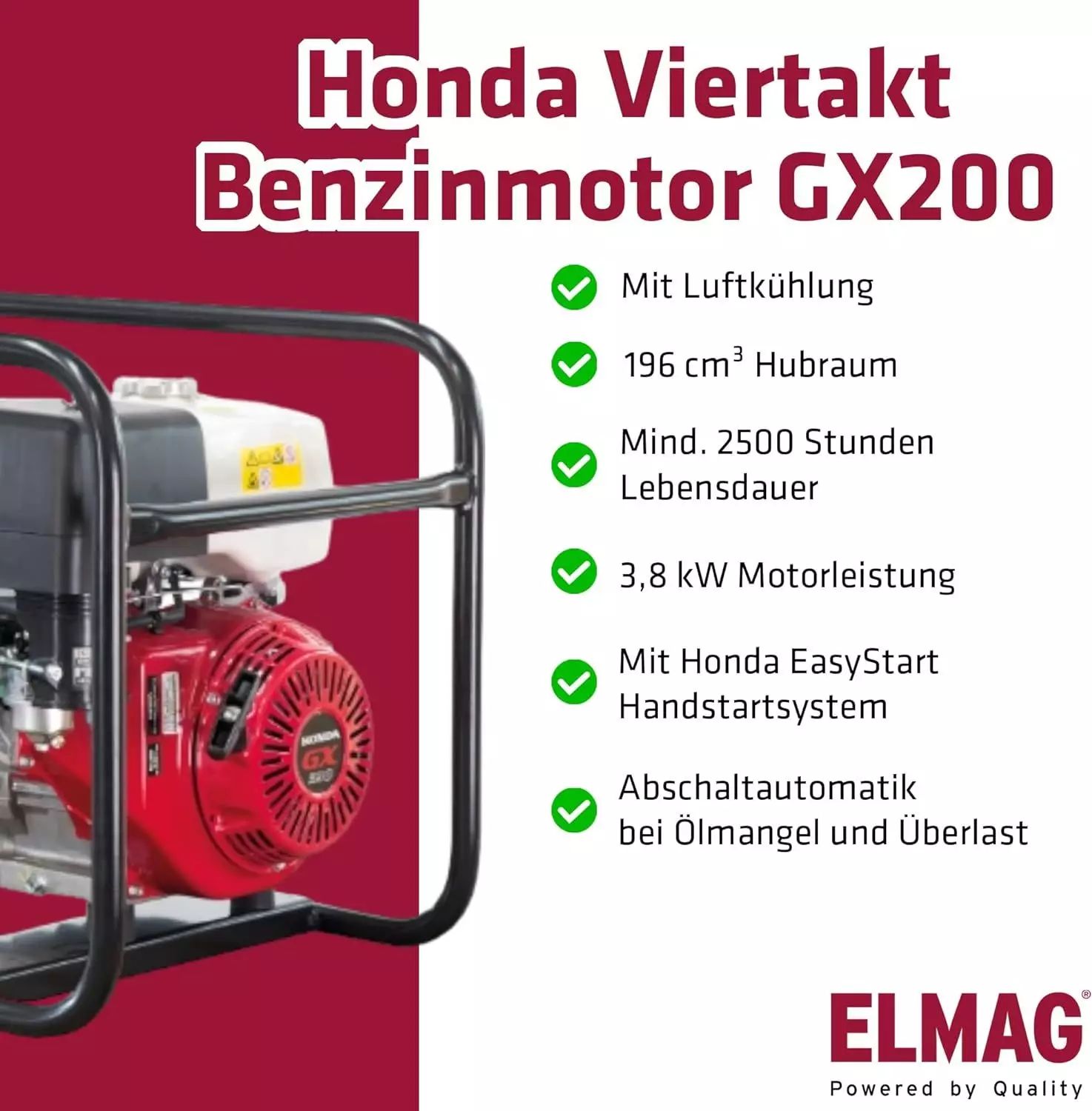 Groupe électrogène Elmag SEB 3300W-AVR, infographie