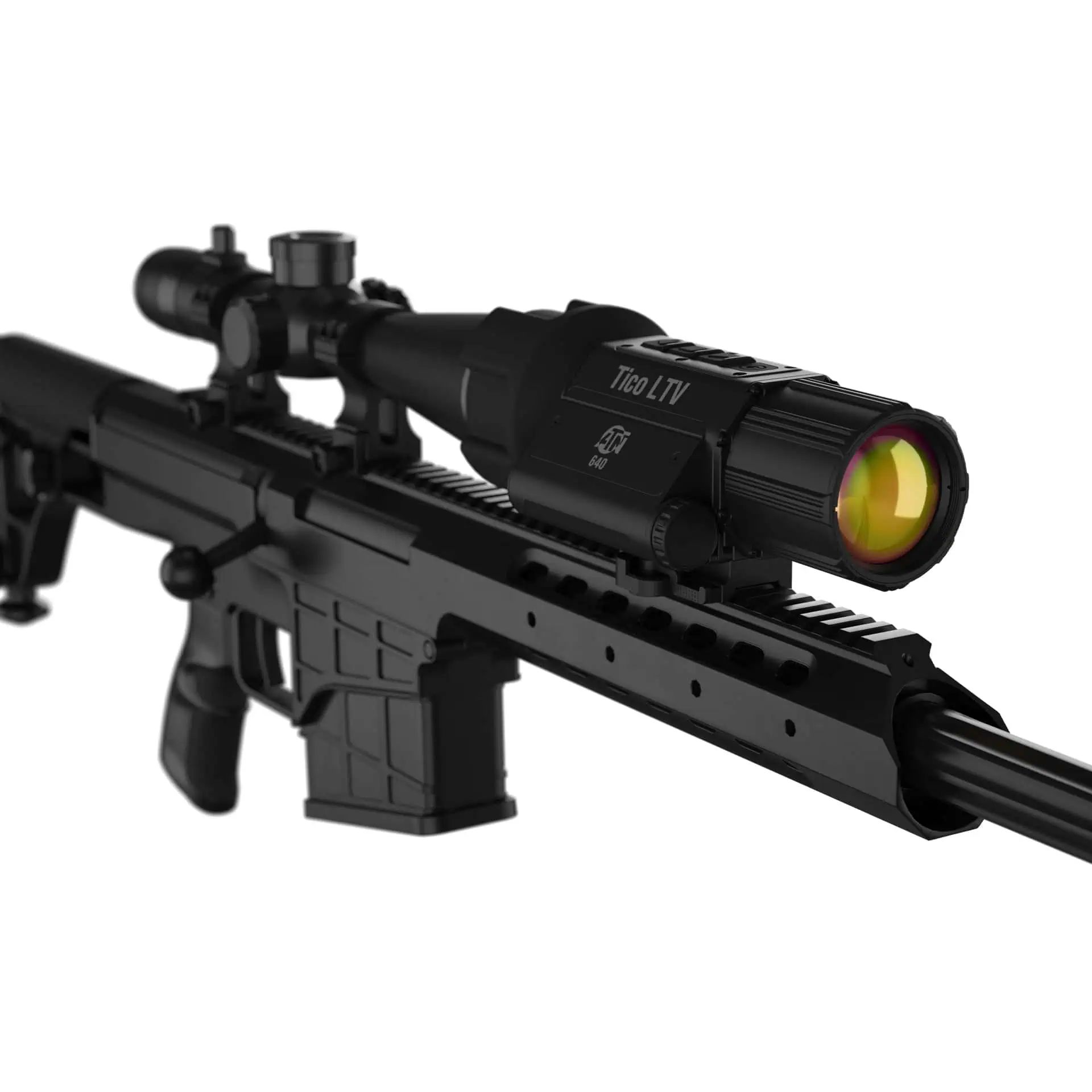 ATN TICO-LTV 650X dispozitiv termic clip-on pentru optică, în utilizare