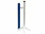 Weidezaunpfosten mit blauem Isolatorstreifen und dreibeinigem Standfuss