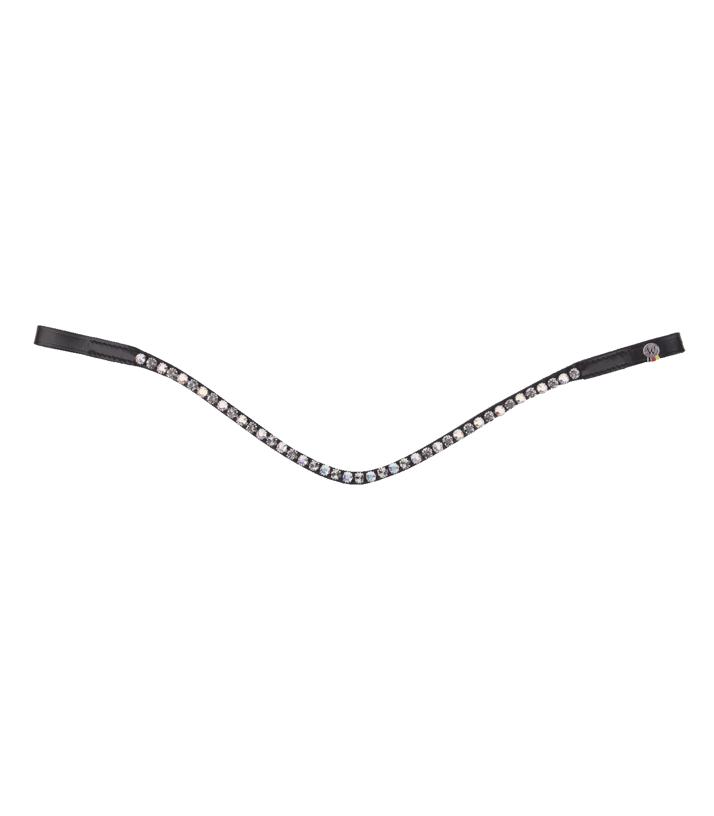 Waldhausen X-Line Stirnband Glam, schmales Stirnband mit Strass, schwarz/perlmutt-grau WB