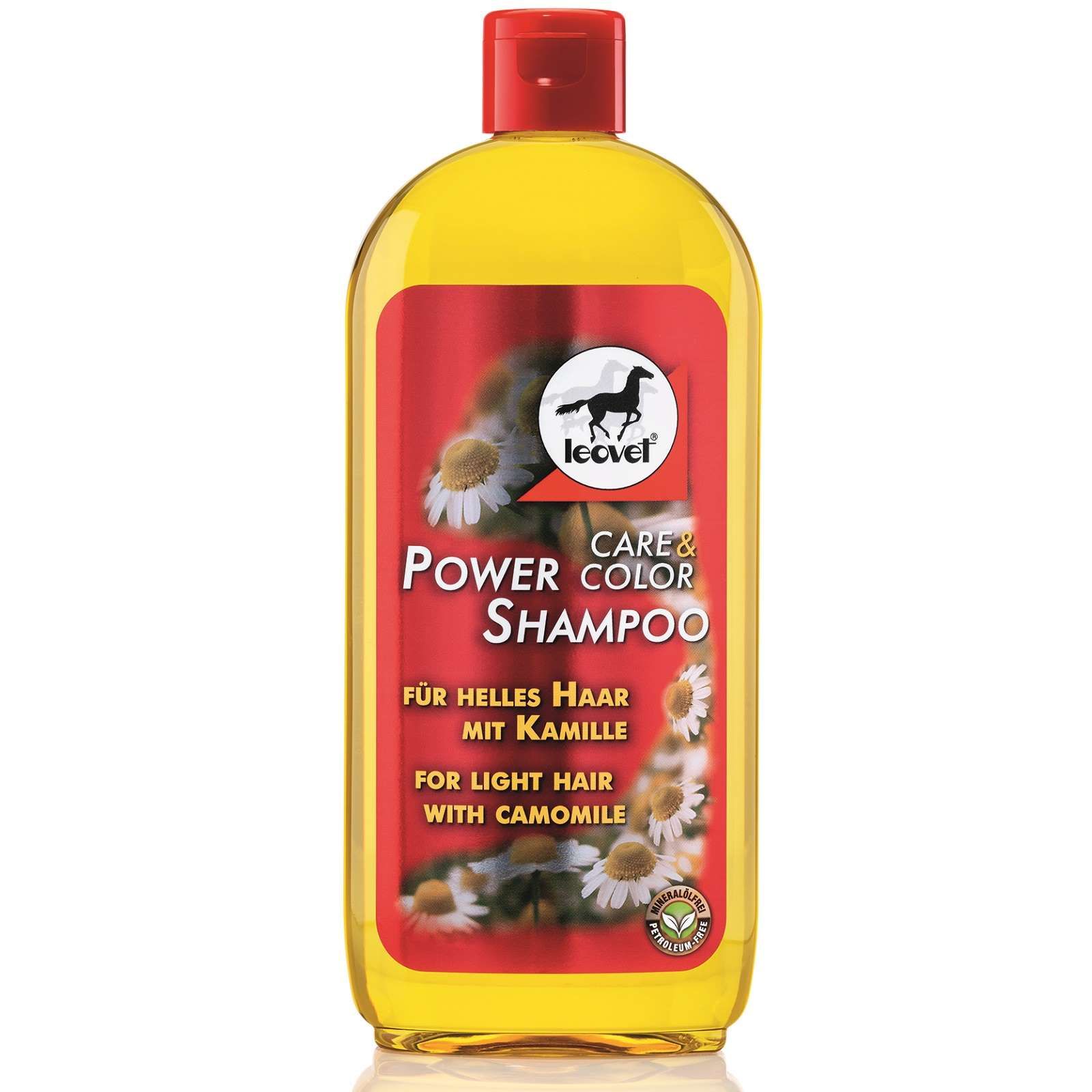 Shampooing pour chevaux clairs Leovet Power à la camomille 500 ml