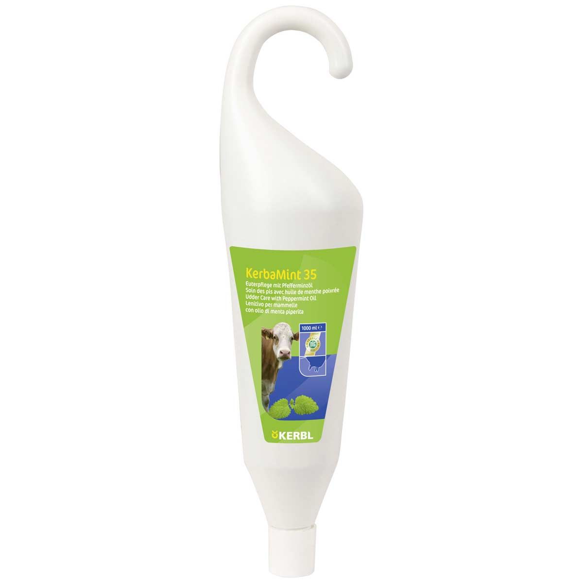 Kerbl KerbaMINT 35 Gel de Soin des Mamelles à l'Huile de Menthe, Flacon suspendu 1000 ml