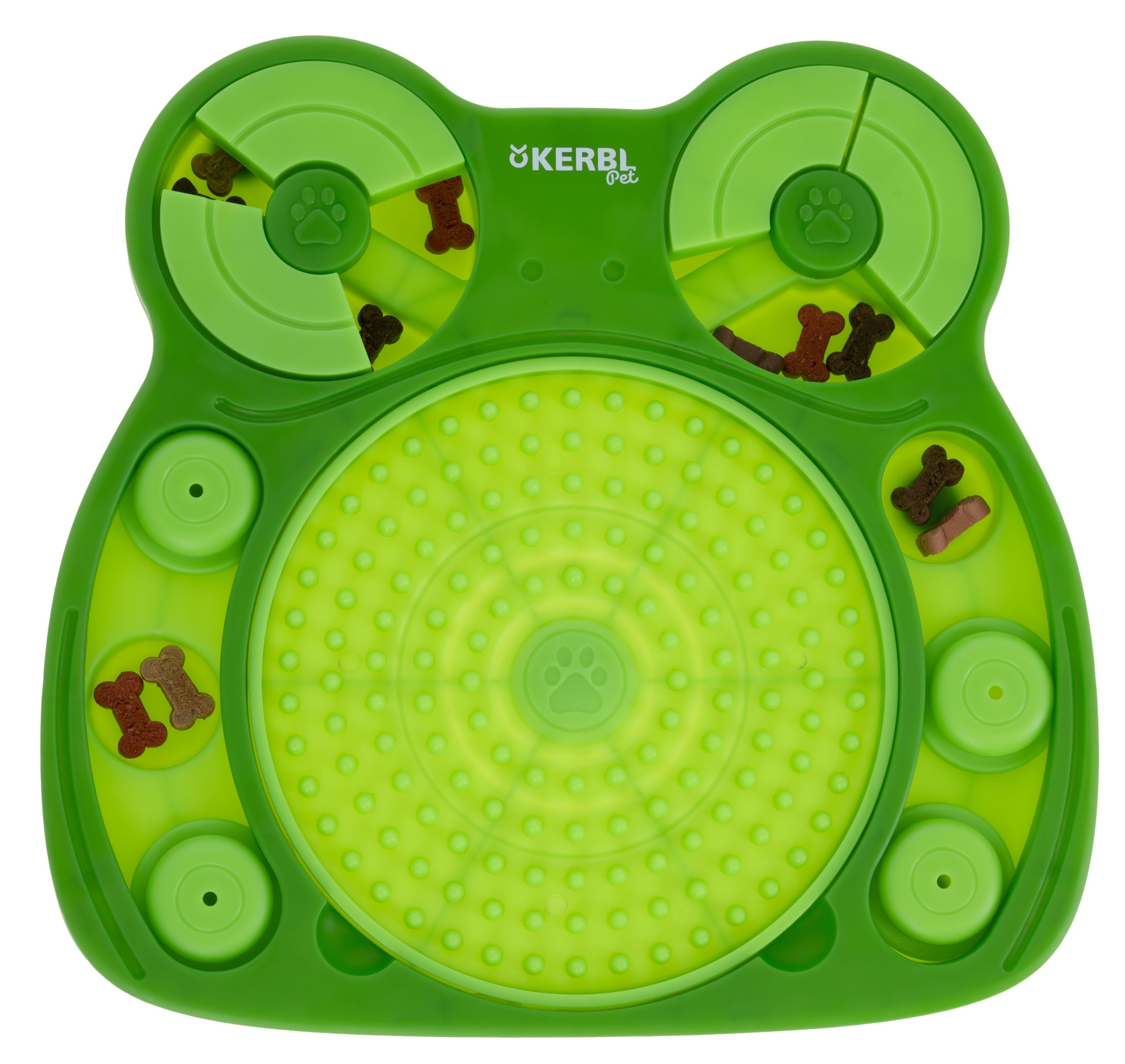 Kerbl Pet Intelligenzspielzeug Frosch mit Schleckteller, 24,5 cm