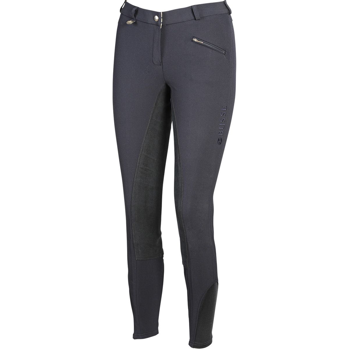 BUSSE Pantaloni da equitazione VALENCIA, seduta integrale pelle sintetica, vista frontale