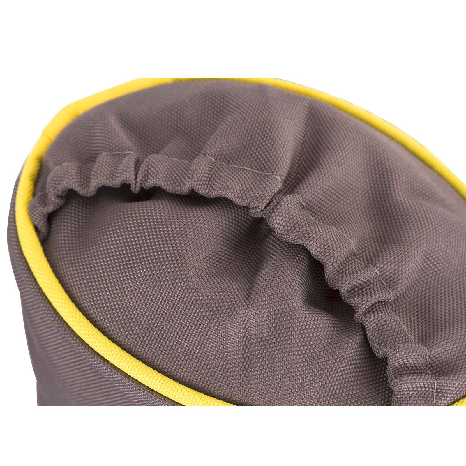 Kerbl Sacchetto porta snack PRO cane, grigio/giallo, 500 ml, dettaglio, bordo