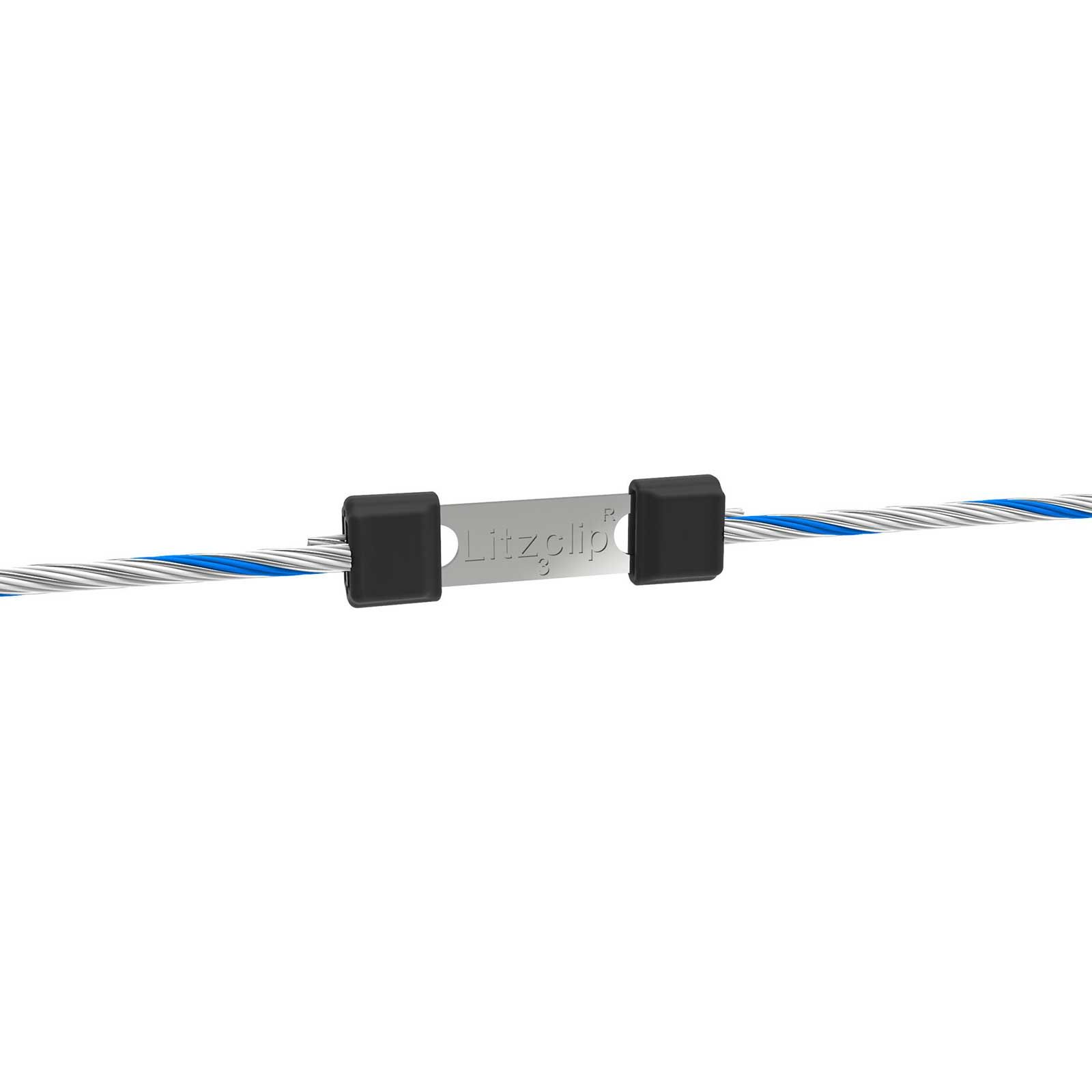 Kerbl Litzclip conector de fir oțel inoxidabil 3 mm, 10 buc, în utilizare