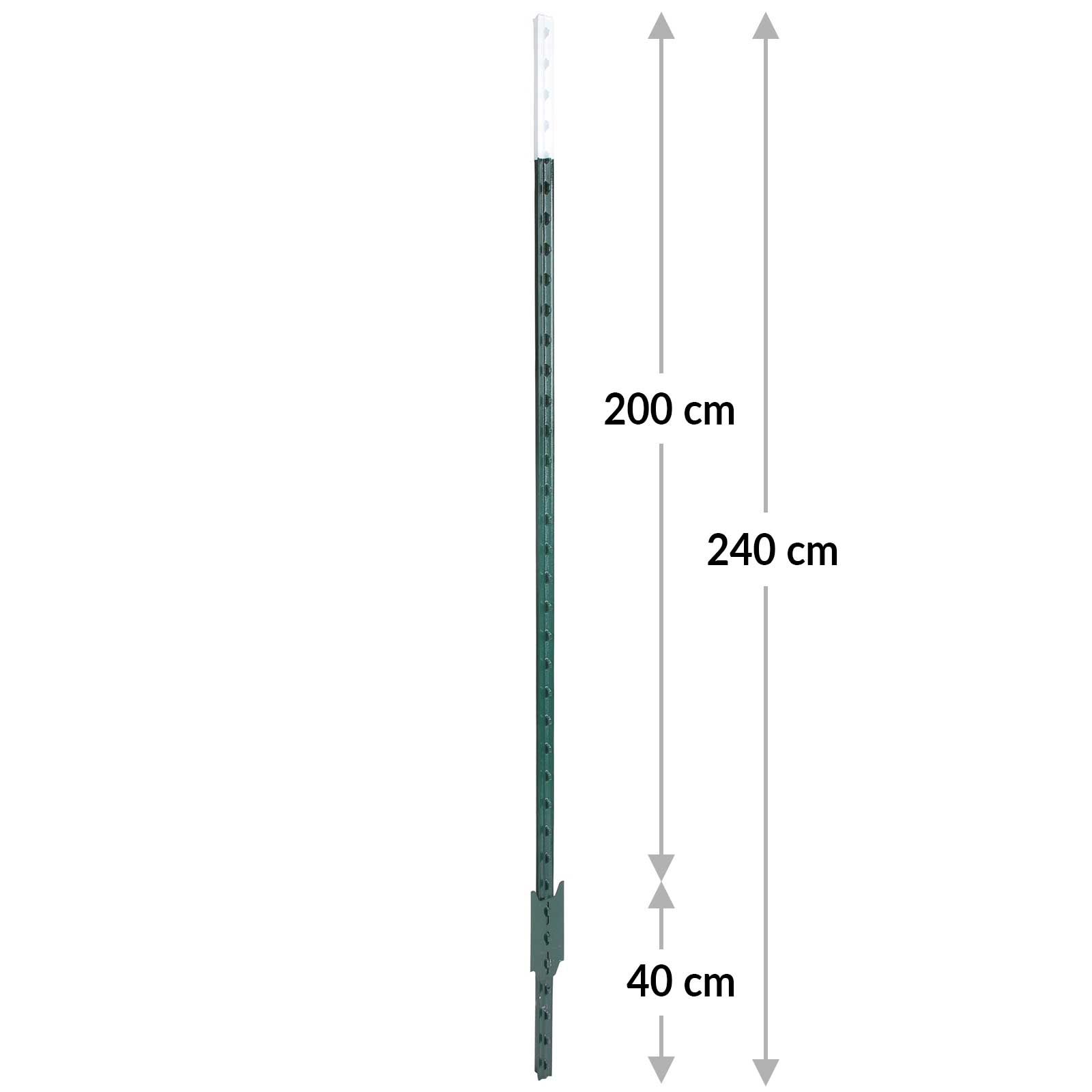 200x T-Pfosten Weidezaunpfahl Metall T-Post 240 cm