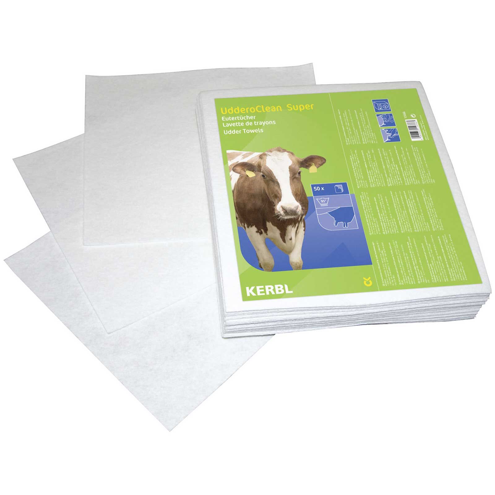 Kerbl UdderoClean Super újrahasználható tőgytörlő 34x37cm, csomagolás