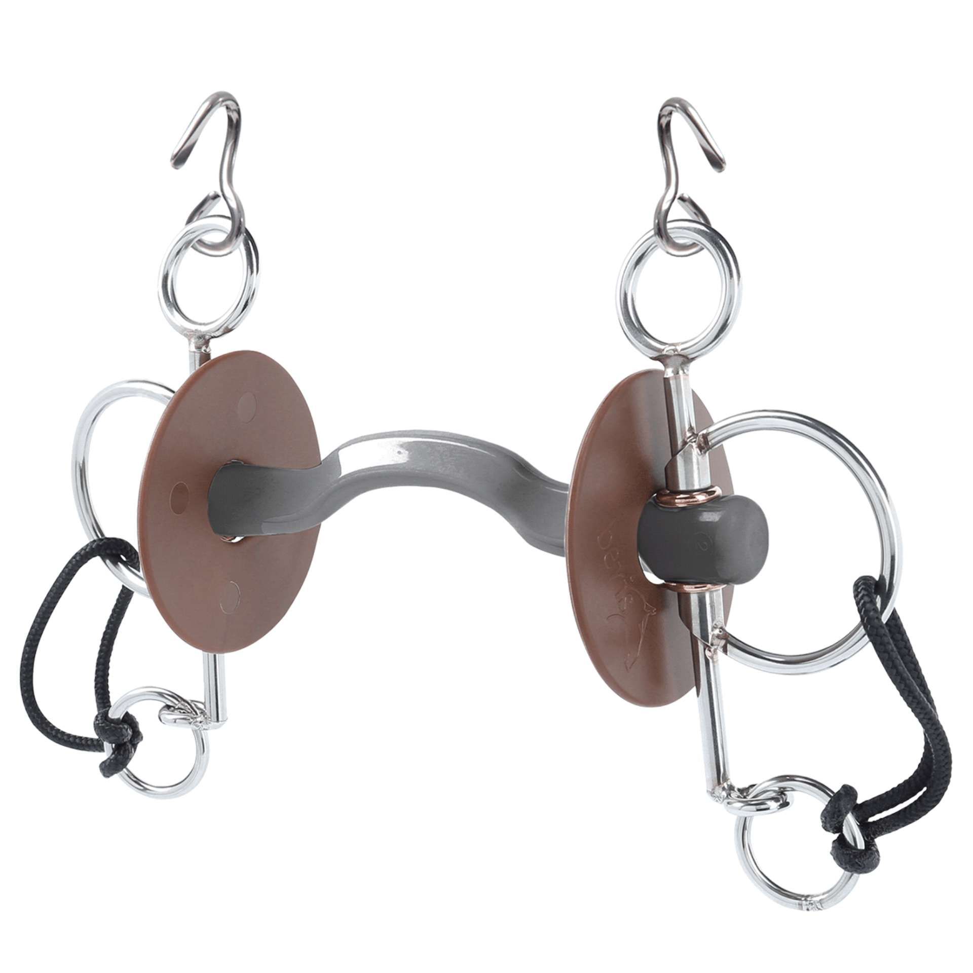 beris short Pelham with KONNEX Tongue Port bit, curb hooks