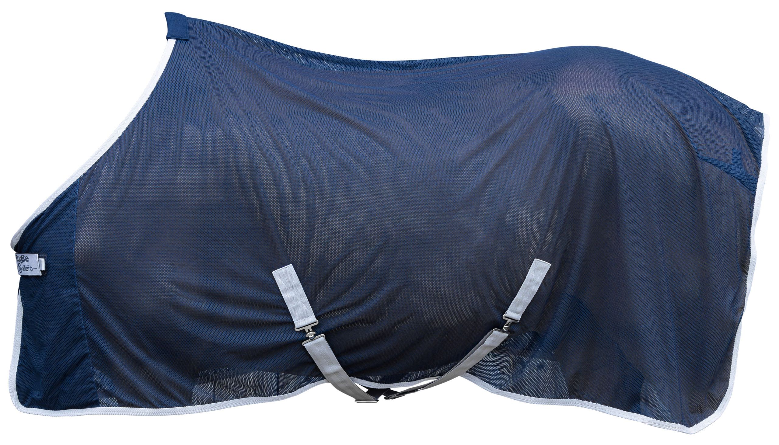 mesh, horse blanket, blue, adjustable straps, buckle closures