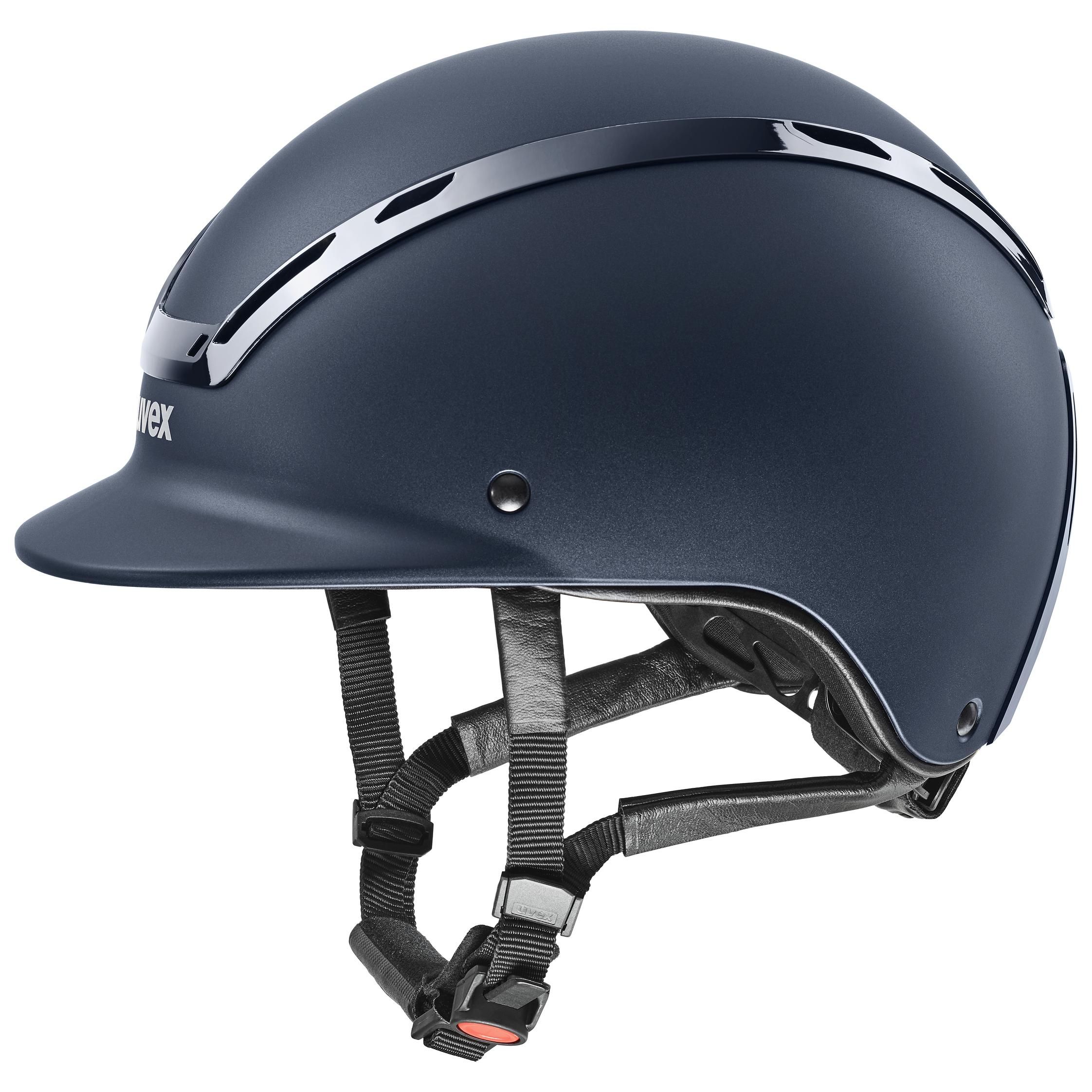 Casco da equitazione uvex exxeed active, look opaco con cornice laccata, navy S-M (56-58 cm)