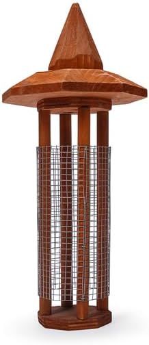 Karlie Mangeoire à oiseaux WILD RIVER hexagonale, bois avec silo, 132 cm, vue de face