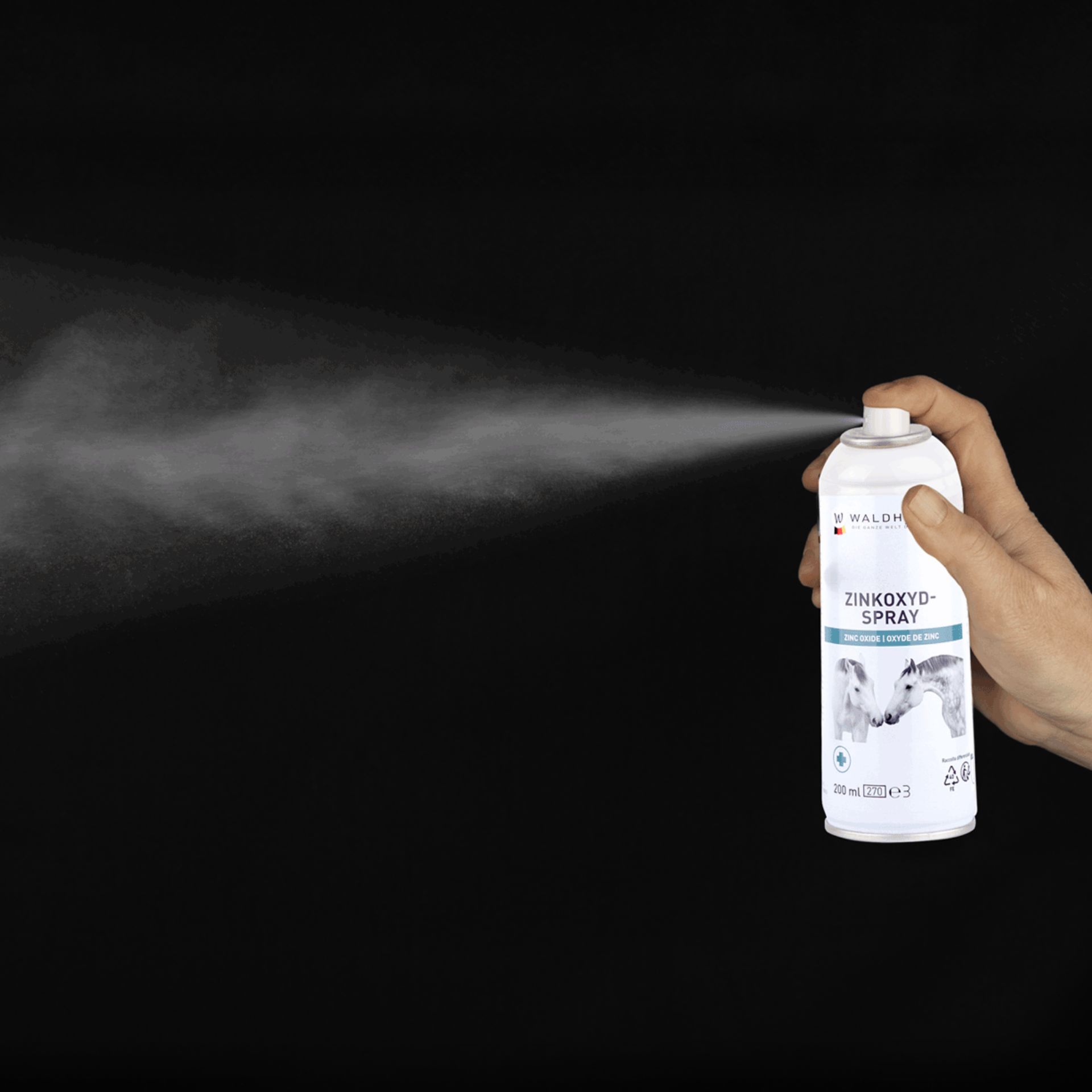 spray, aerosol, white can, zinc oxide spray, hand-held