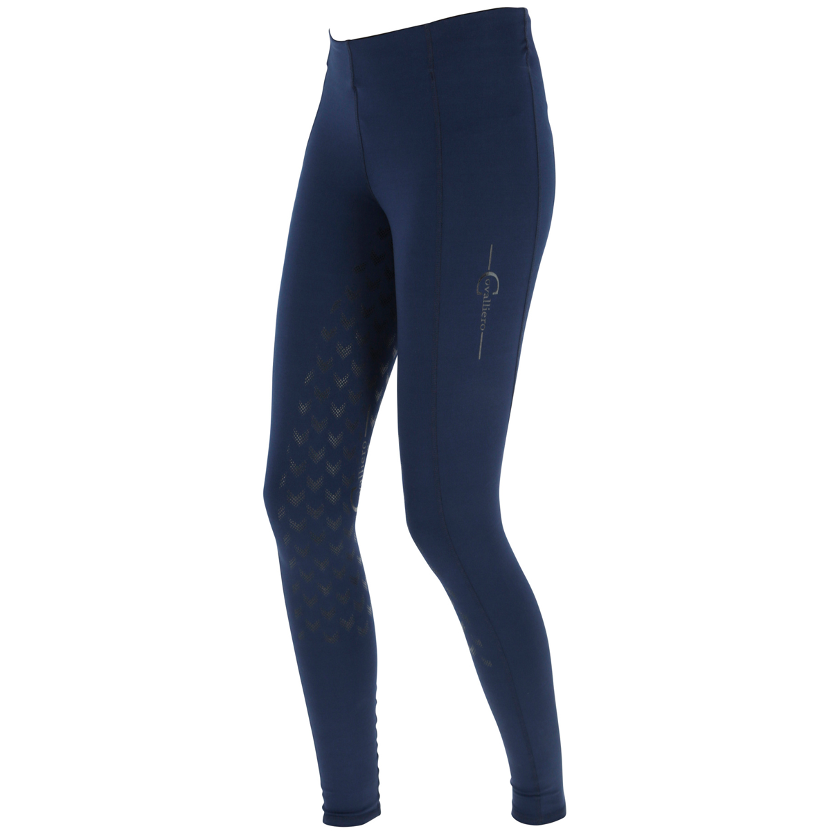 Covalliero Reitleggings Equona Vollbesatz Damen, 4-Wege-elastisch, mit Grip, Navy 40/42