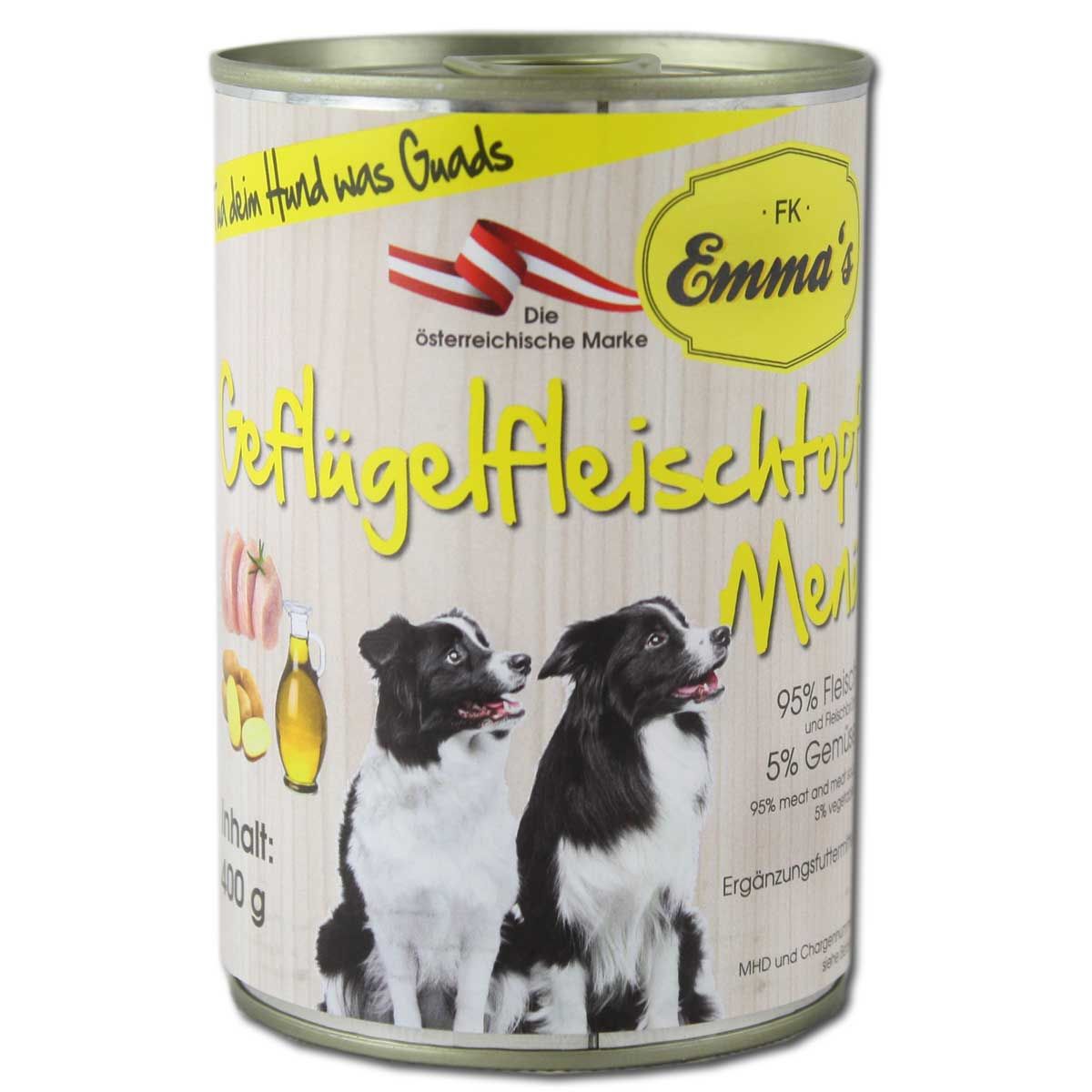 Emmas Hundefutter Geflügelfleischtopf Menü