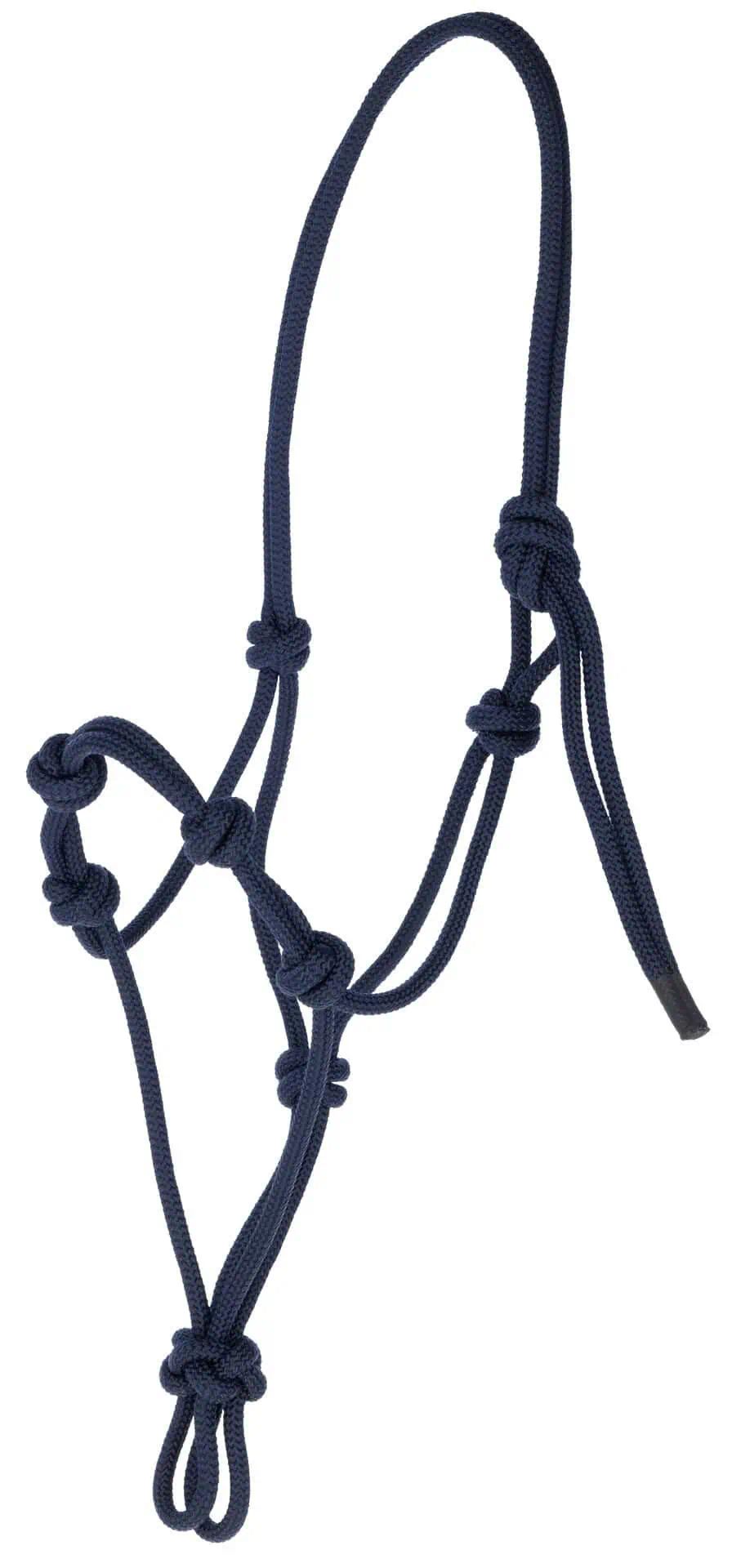 Covalliero Knotted Halter, dark blue, made of braided polypropylene webbing