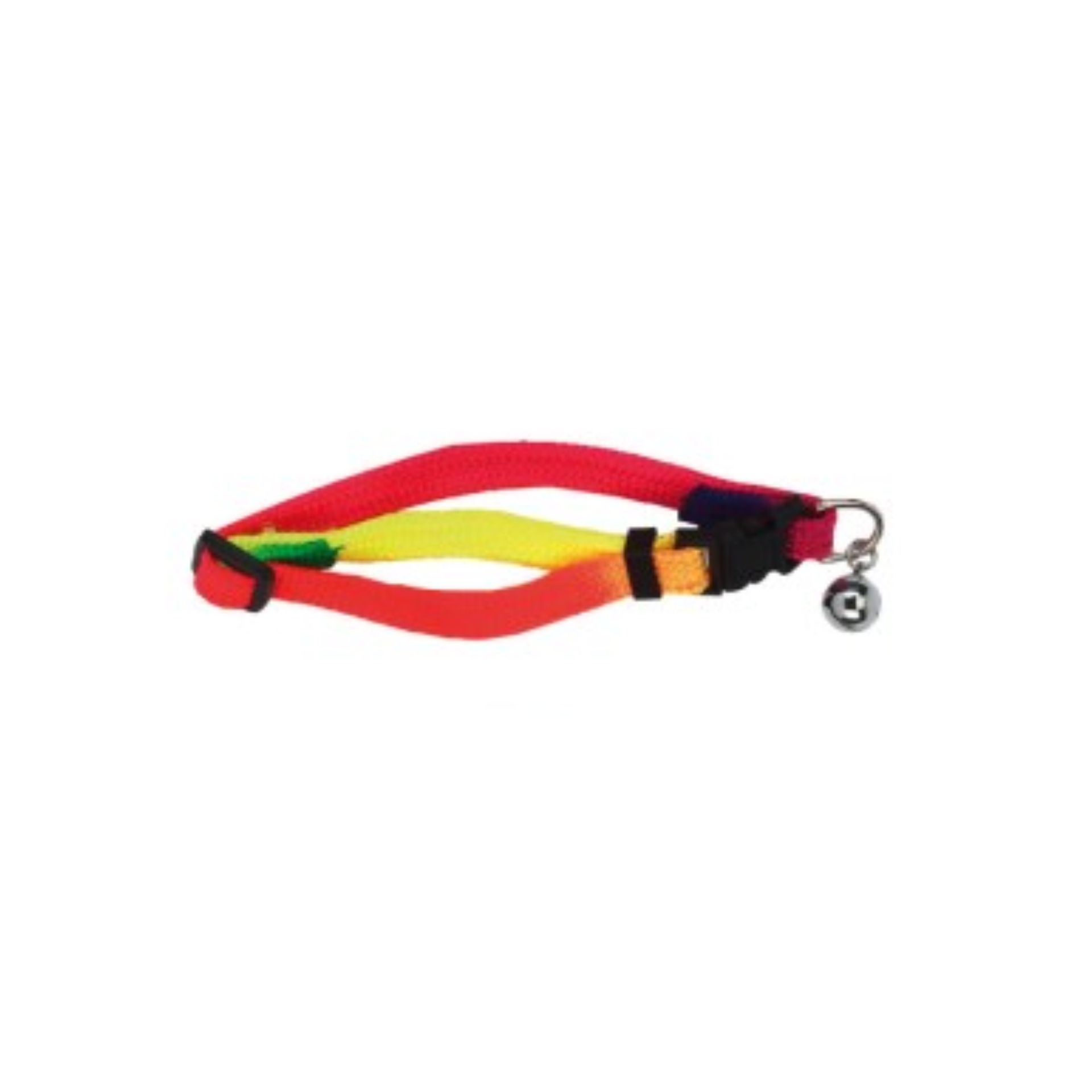 Kerbl RAINBOW Cat Collar with Safety Buckle, Multicoloured
