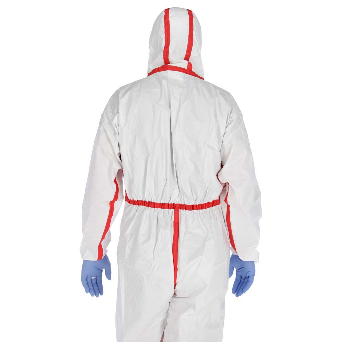 Kerbl Einwegoverall Typ 4 Chemikalienschutz weiß/rot, L