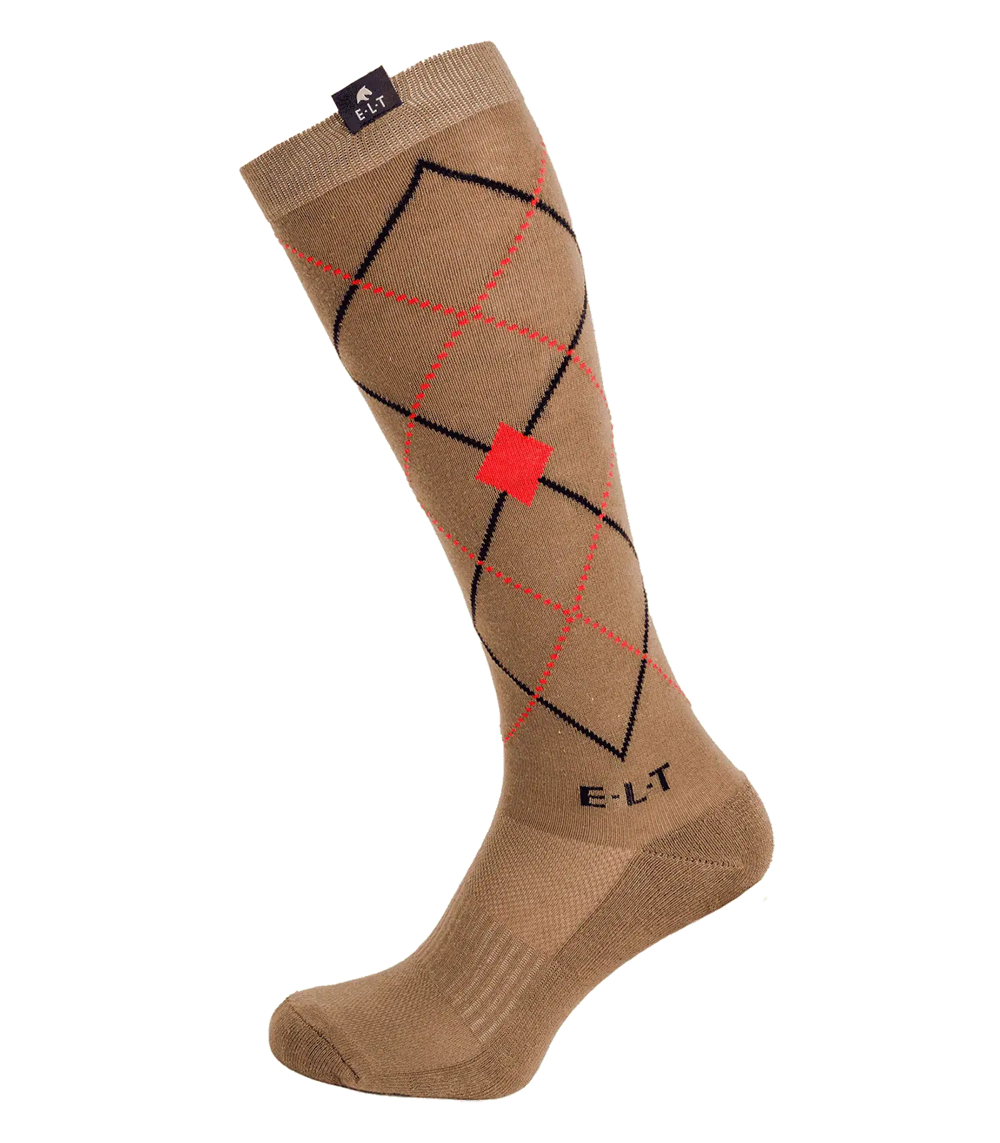 Chaussettes d'équitation ELT Argyle, motif carreaux, respirantes