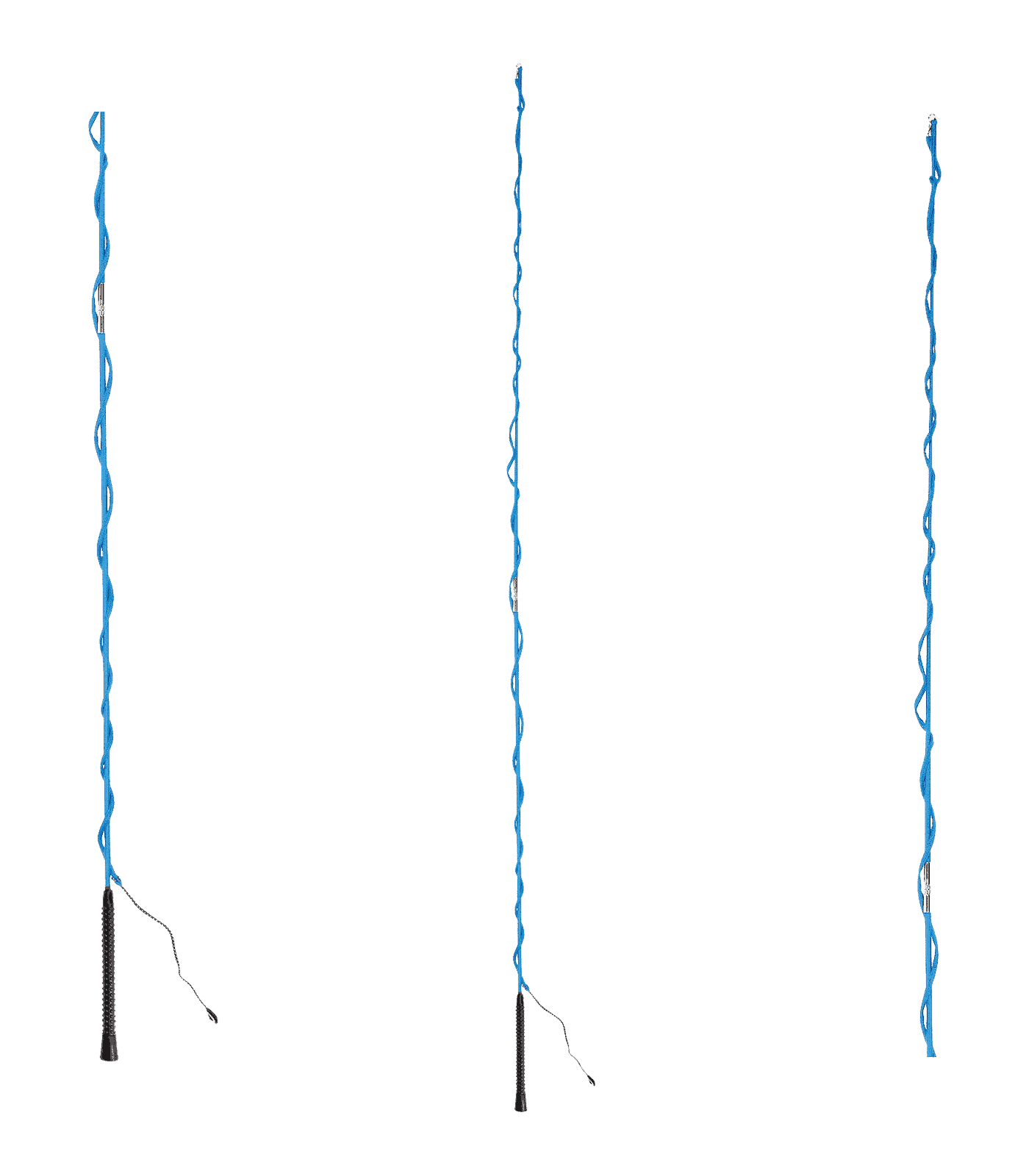 Waldhausen Chambrière démontable, revêtue nylon avec émerillon, bleu azur 200 cm