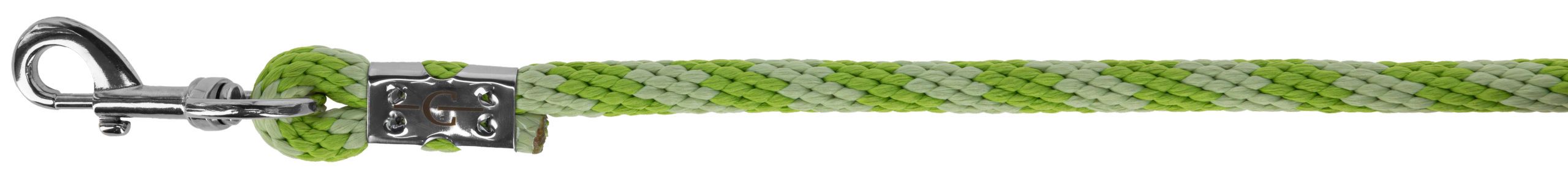 dog leash, rope leash, green leash, braided leash, metal clasp