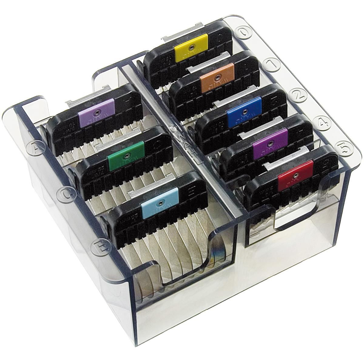 Jeu de 8 peignes en acier inoxydable pour les tondeuses WAHL