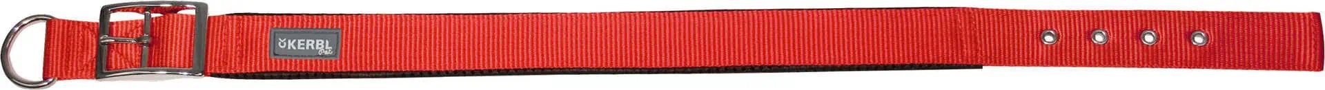 Collier Nylon Kerbl Miami Plus pour Chien Rembourré, Rouge, 33-39 cm/20 mm