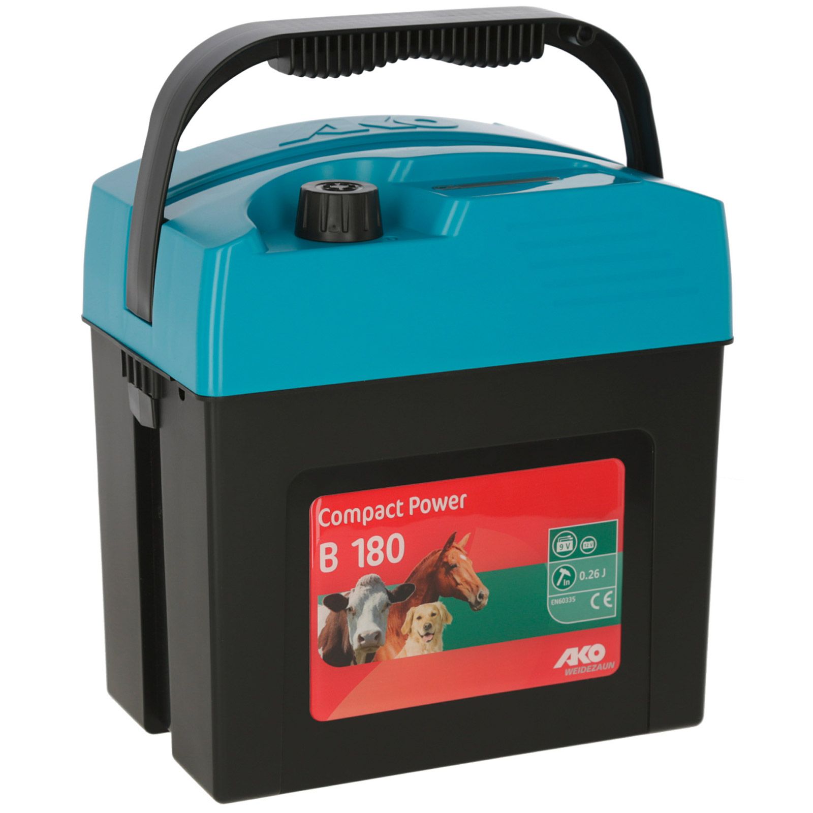 AKO Compact Power B180 Electric Fence Energiser 9V, 0.26 Joule, petrol