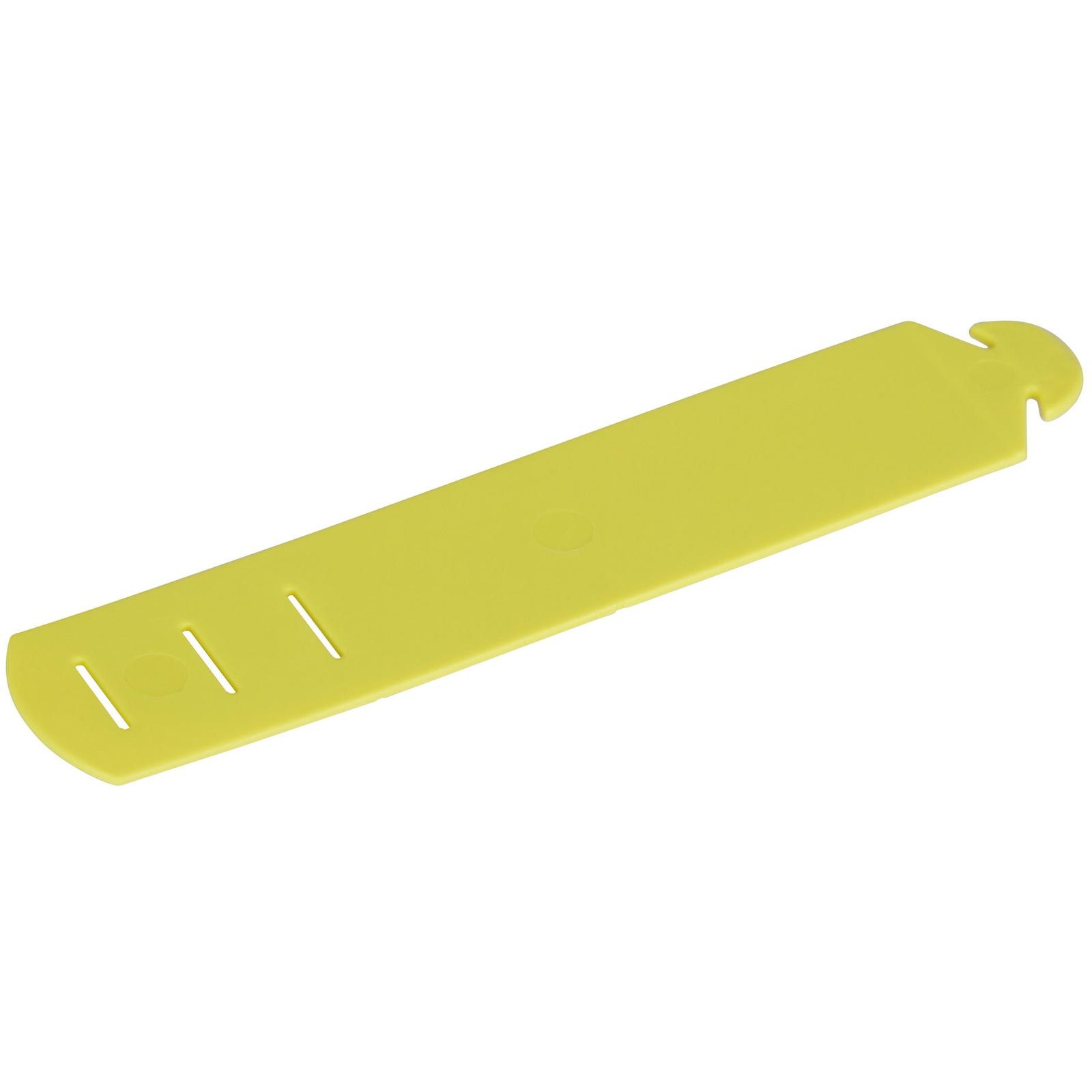 Boucle auriculaire en plastique jaune pour bétail, tête ronde et trois fentes