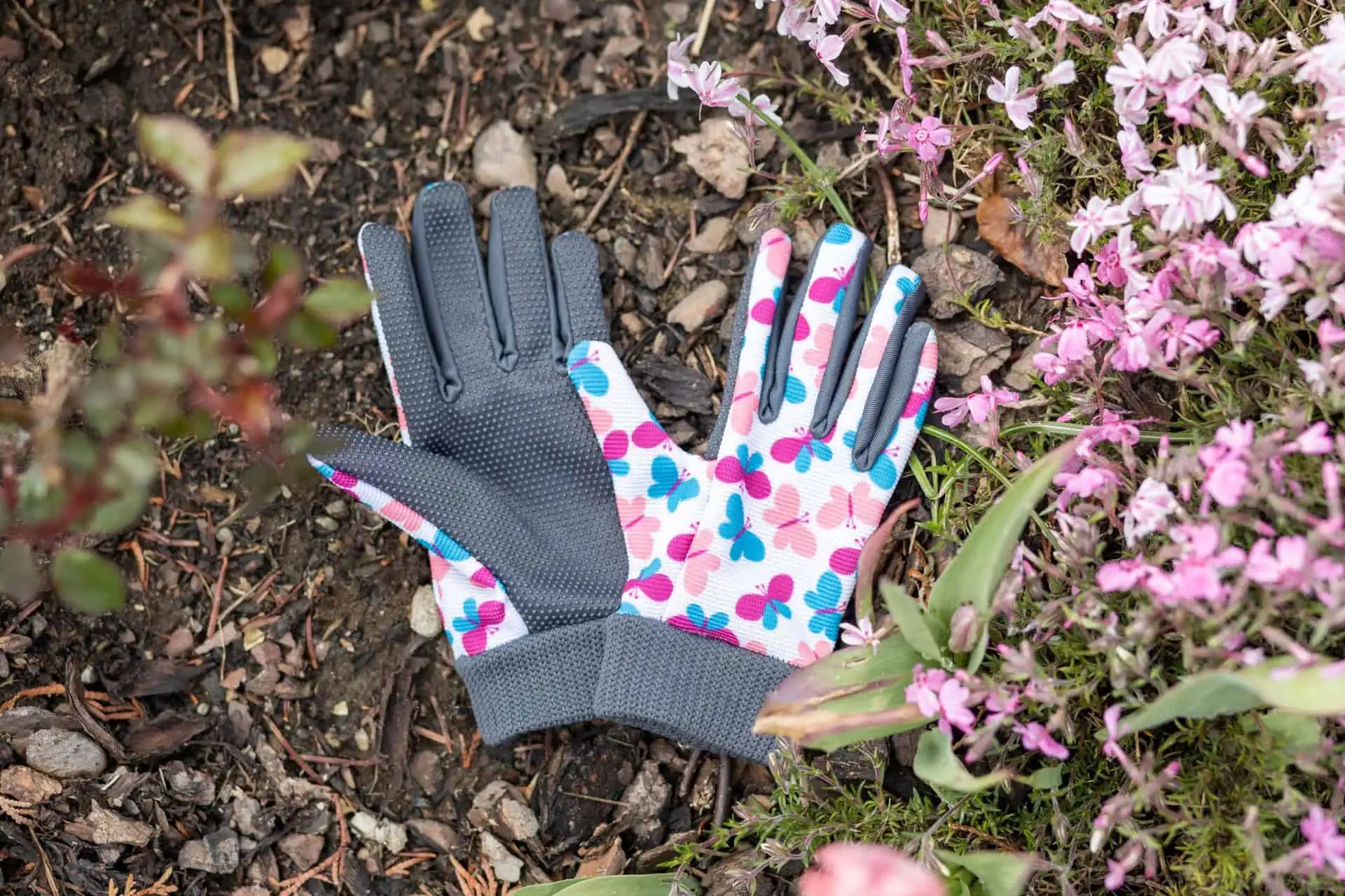 Kerbl Gants enfant Joy poignet tricoté, respirants & antidérapants, Butterflies