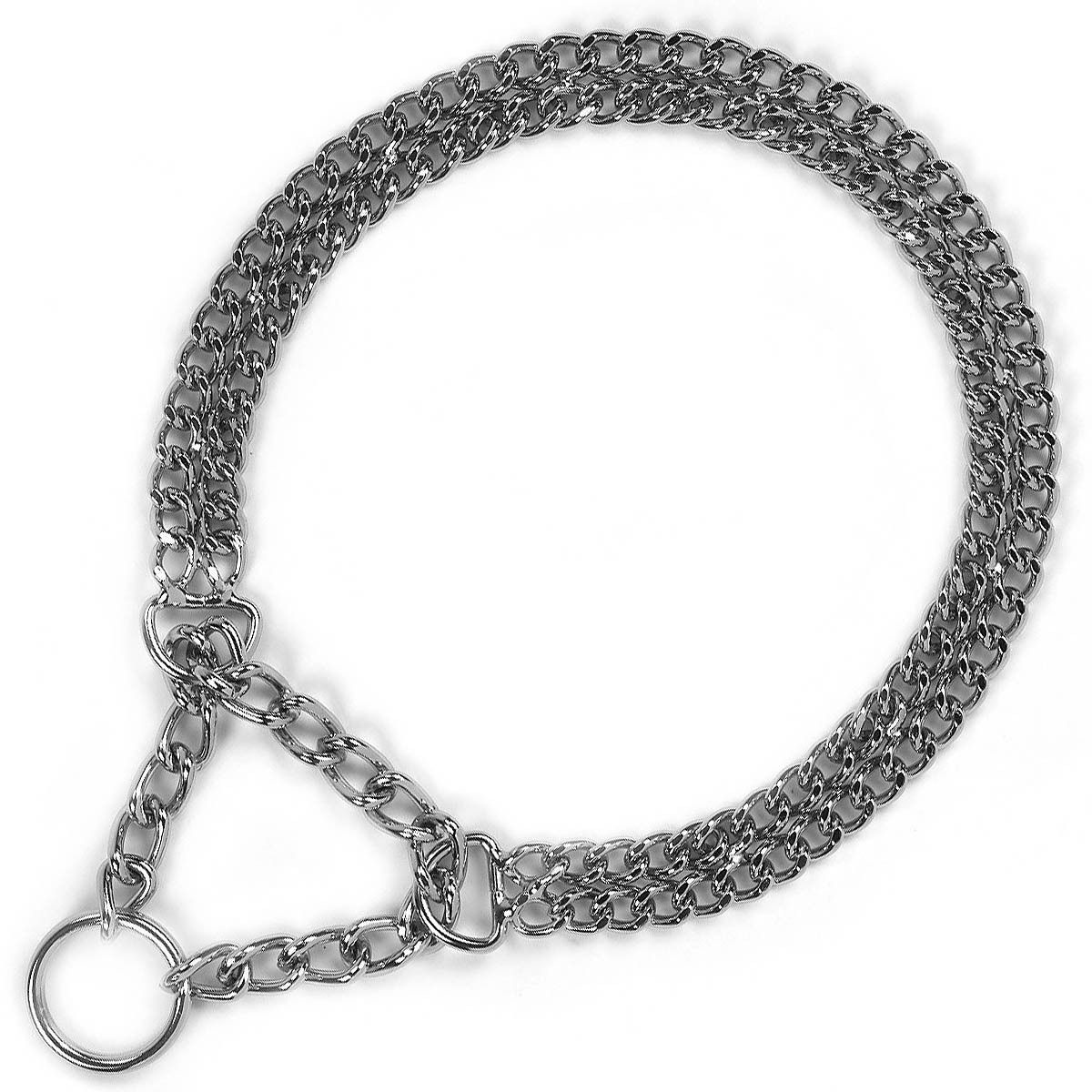 Kerbl Collier double pour chien chromé 35-45 cm