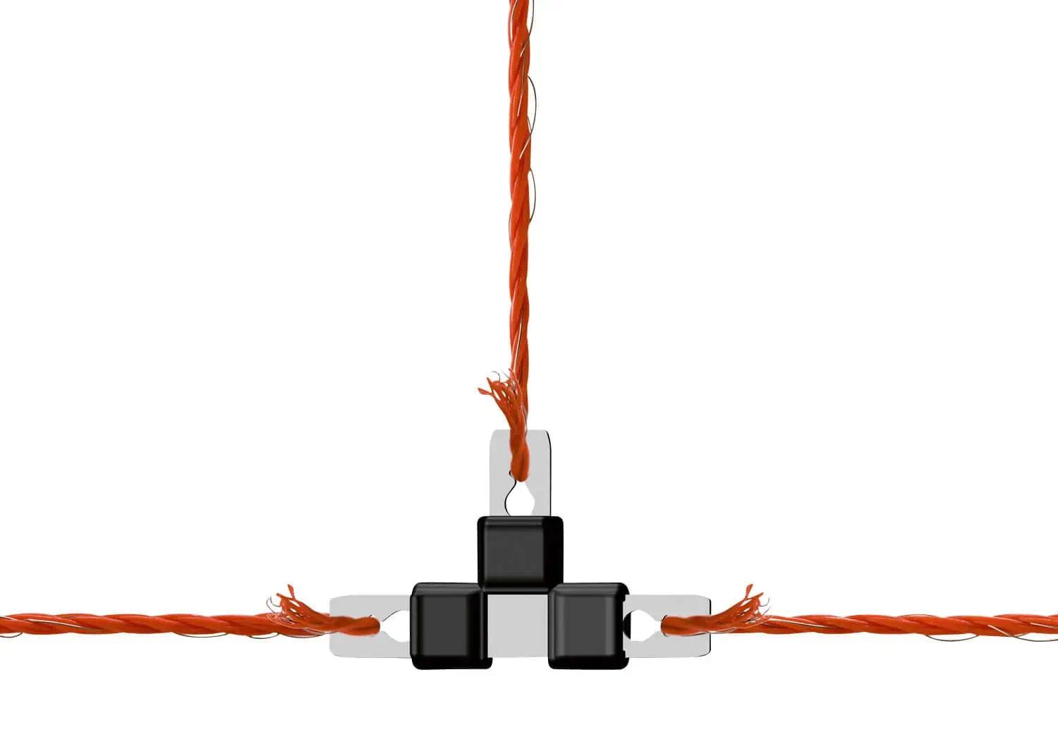 AKO Litzclip Reparaturset Edelstahl, 8-teilig für Weidenetze, Anwendungsbeispiel
