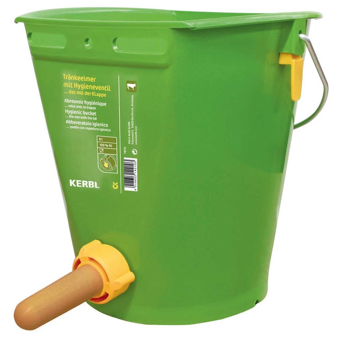 Seau d'allaitement avec valve hygiénique et tétine Kerbl