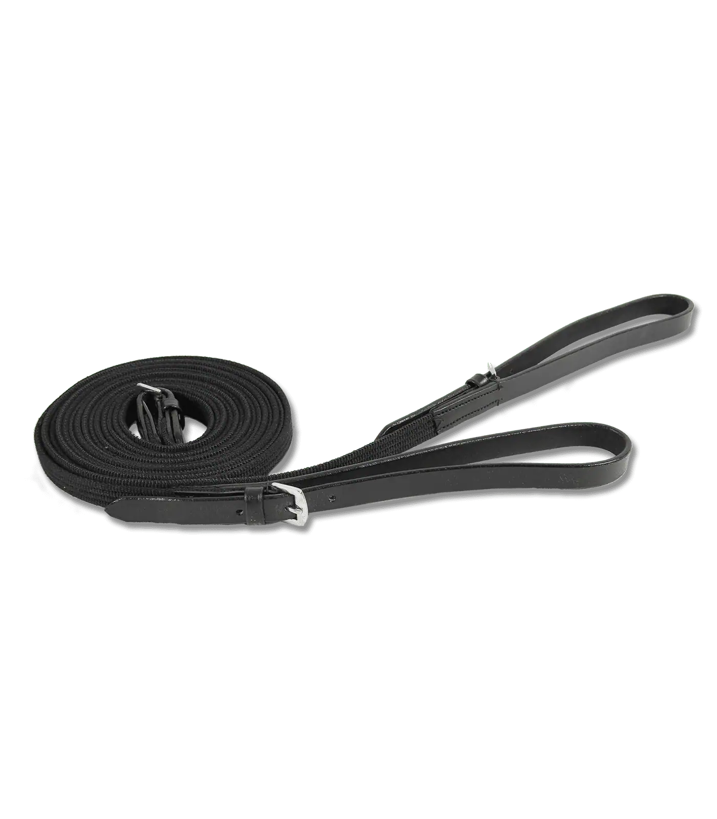 STAR Draw Reins Webbing, Black, Buckle Fastening, 2.75 m