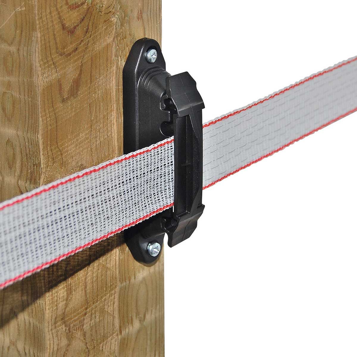 10x Profi Klemmisolator schwarz mit Gummi-Einlage, Detailansicht, Isolator