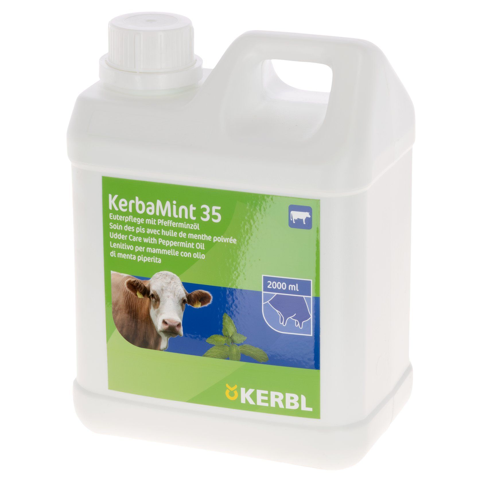 Kerbl KerbaMINT 35 Tőgyápoló Gél Borsmentaolajjal, Kanna 2000 ml