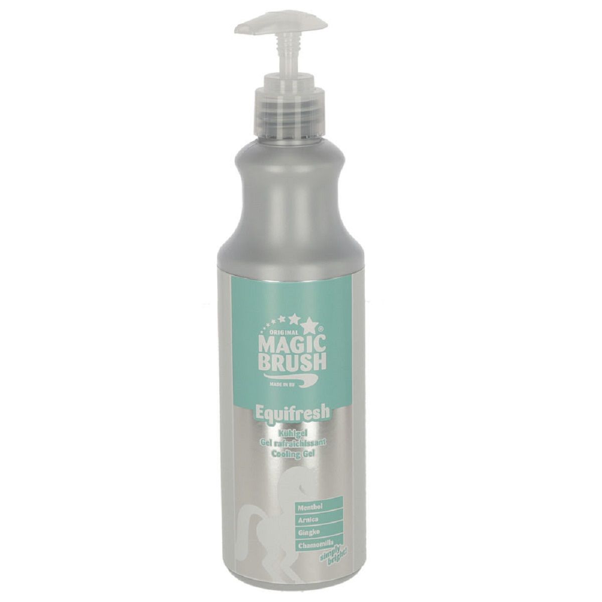 MagicBrush Equifresh kyl- och aktiveringsgel för hästar, med arnika, 500 ml
