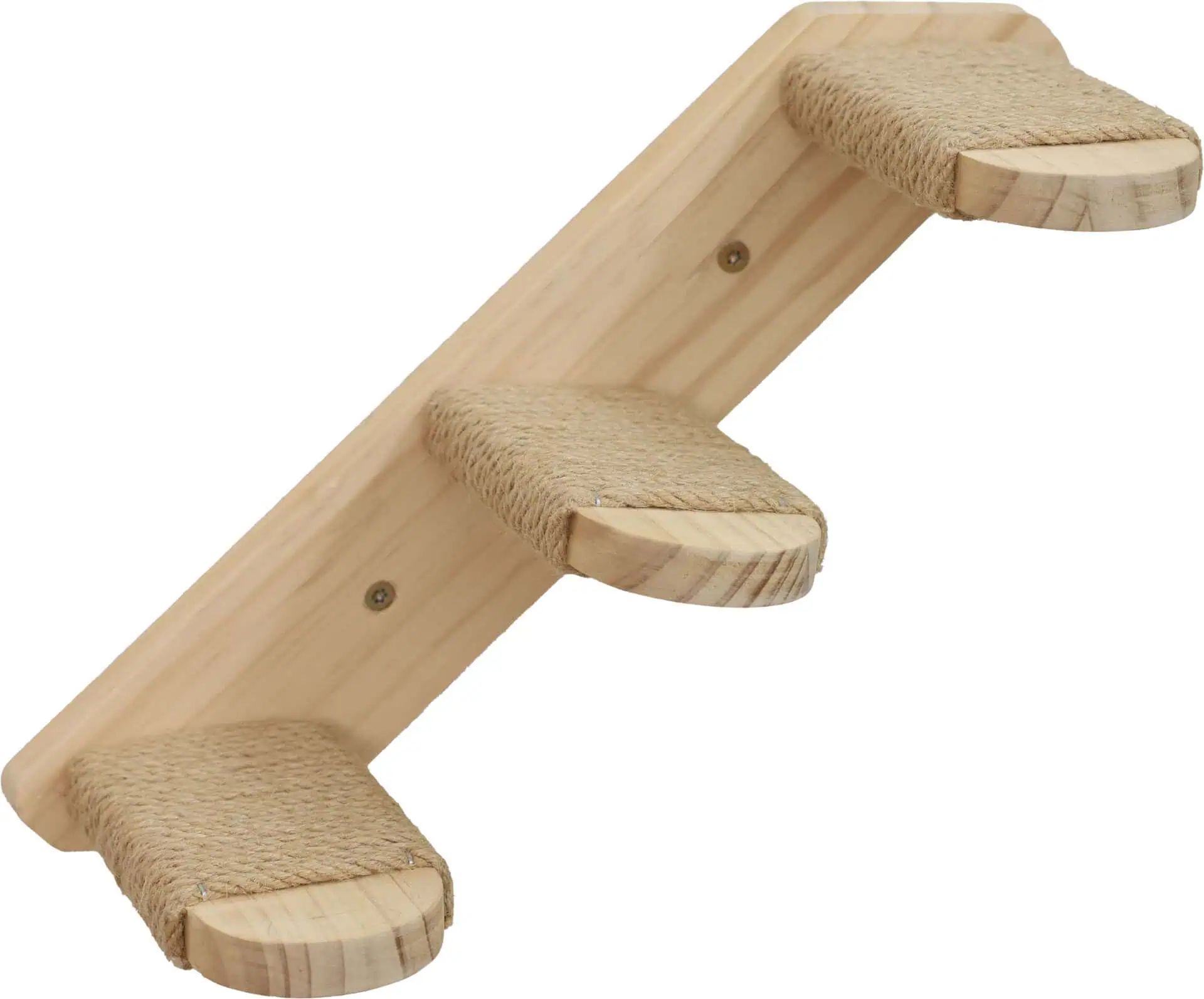 Kerbl Scară pentru Pisici Timber, montaj pe perete cu iută, 38 cm