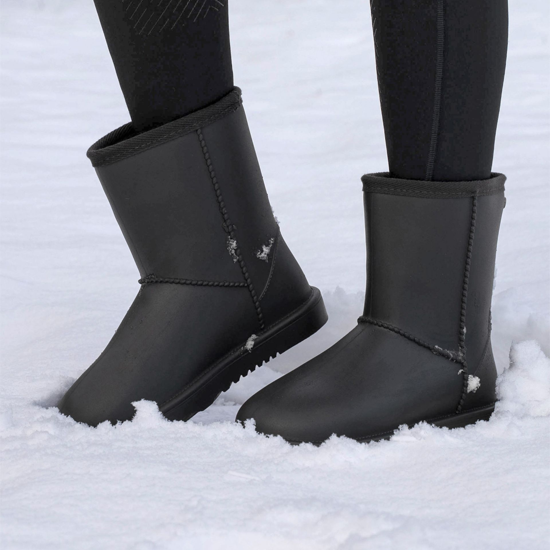 Stivaletti ELT Rainless impermeabili con fodera calda in pile, nero 36