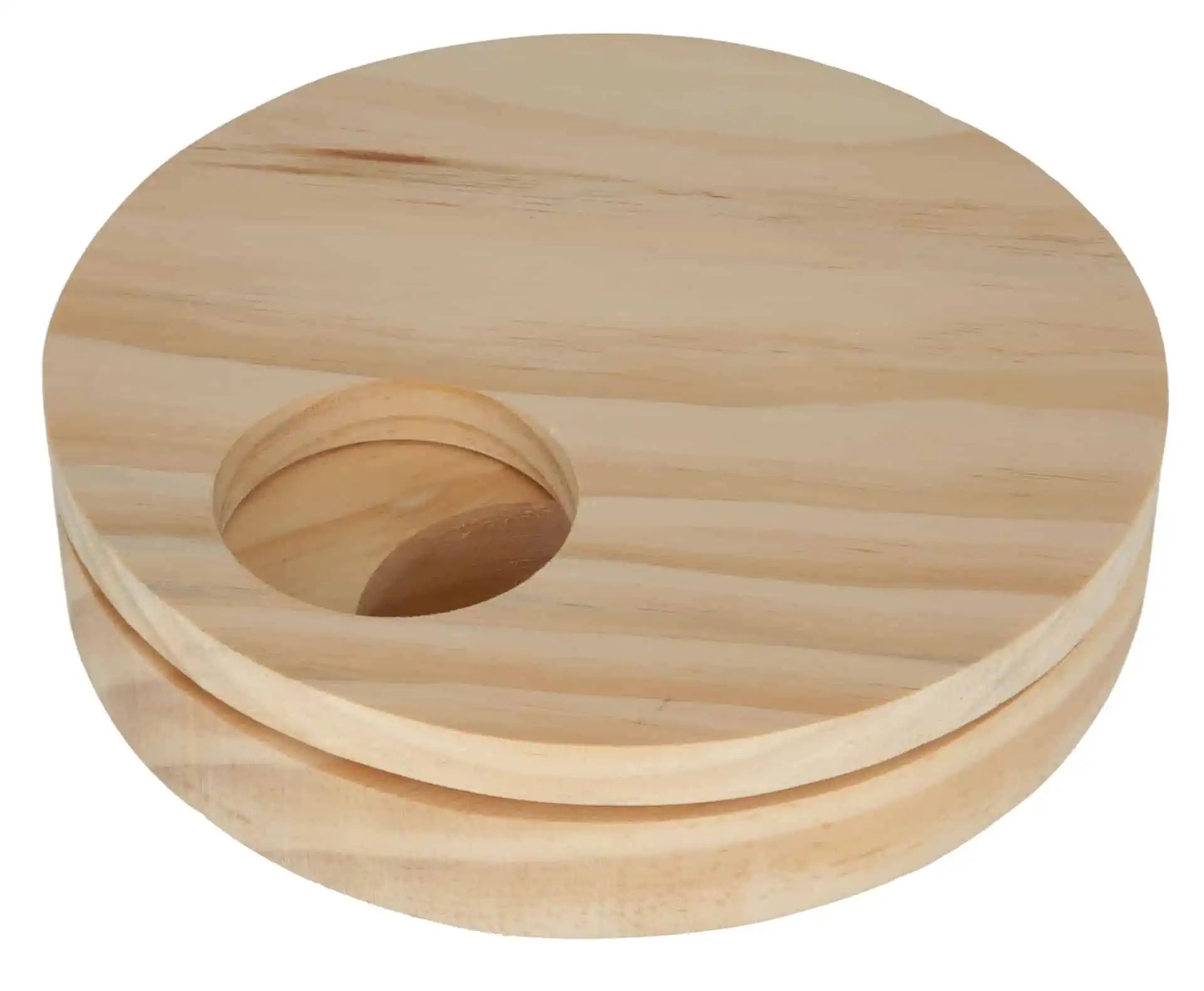 Kerbl Nager Lernspielzeug Drehscheibe, Ø 19 cm, aus Naturholz