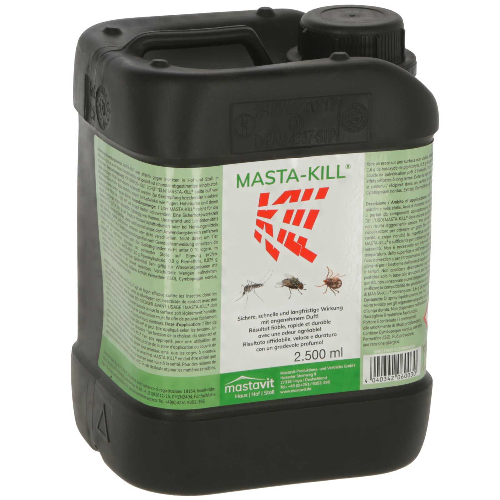 Insecticide de contact à action prolongée pour les surfaces MASTA-KILL 2500 ml