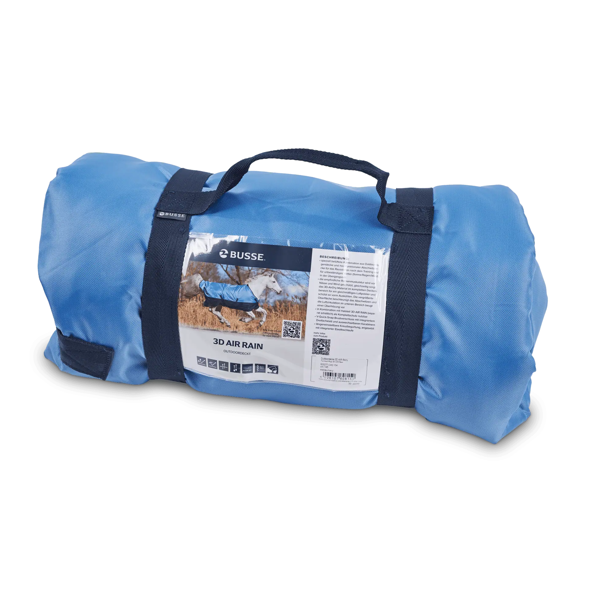 BUSSE 3D AIR RAIN kültéri takaró, vízálló légáteresztő, 155 jégkék/navy