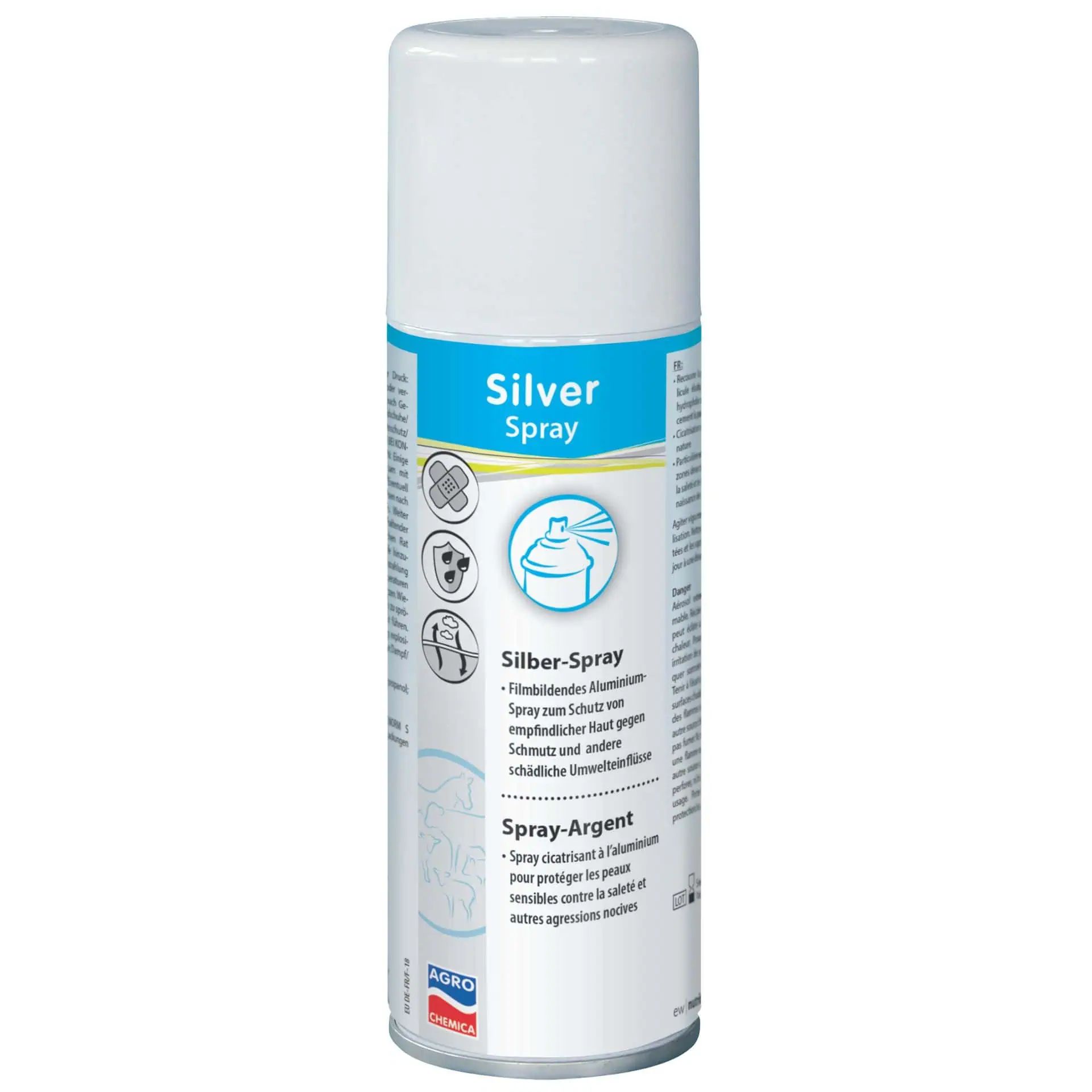 Kerbl Silver Spray Film-Forming Aluminium Skin Protection 200 ml