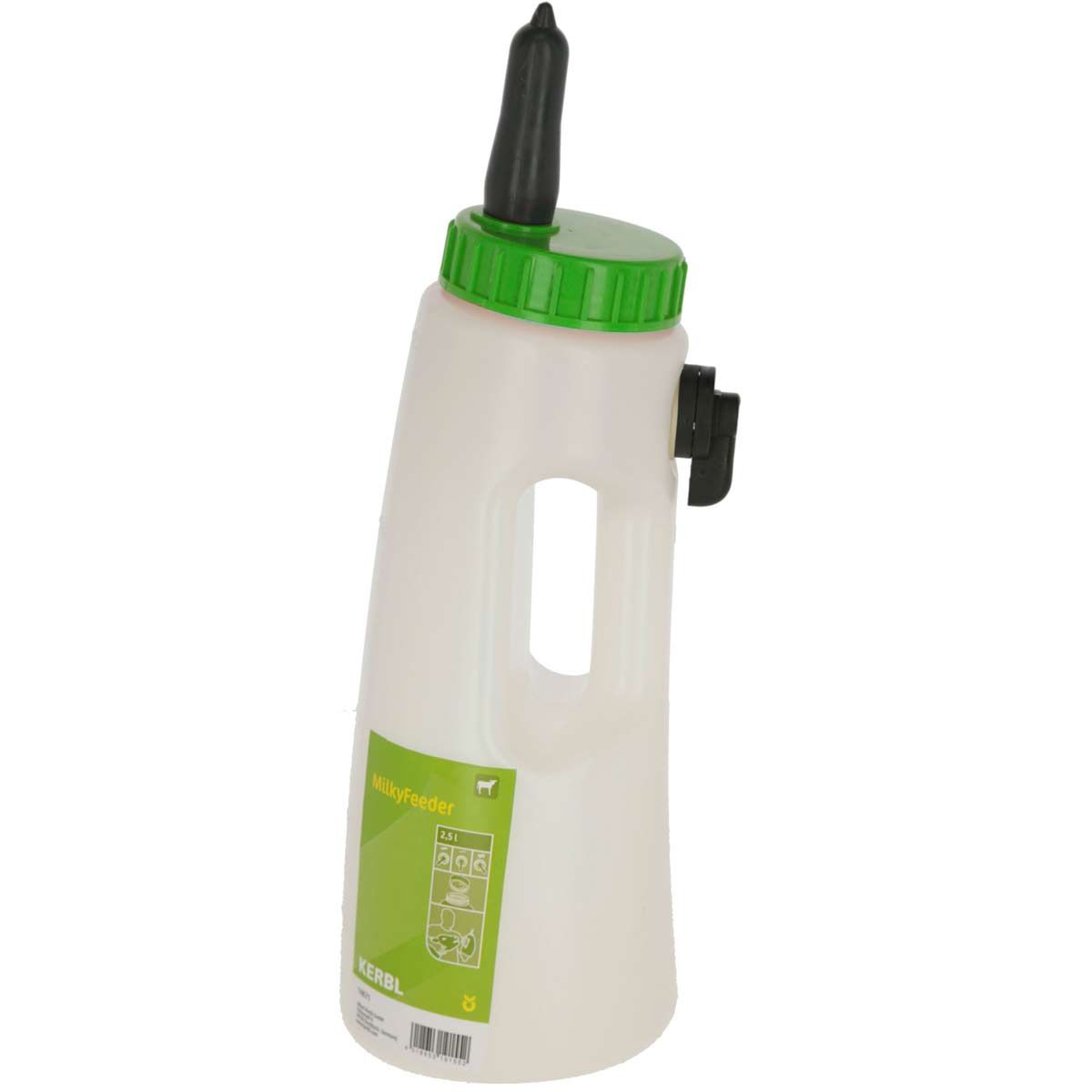 Kerbl Biberon per vitelli MilkyFeeder 2,5L con valvola a 3 posizioni e tettarella