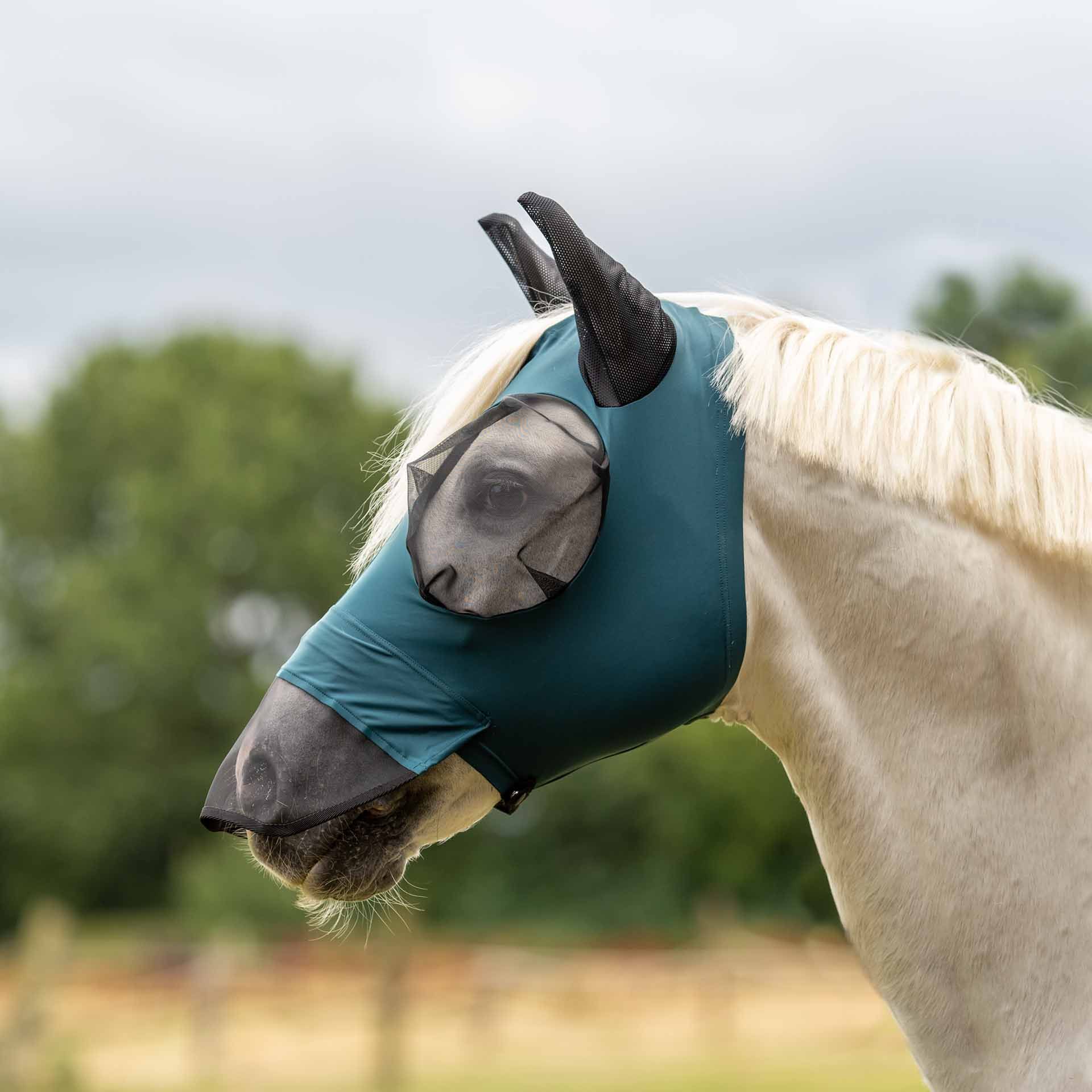 Masque anti-mouches BUSSE TWIN FIT FLEXI PLUS, protection naseaux, Shetty petrol
