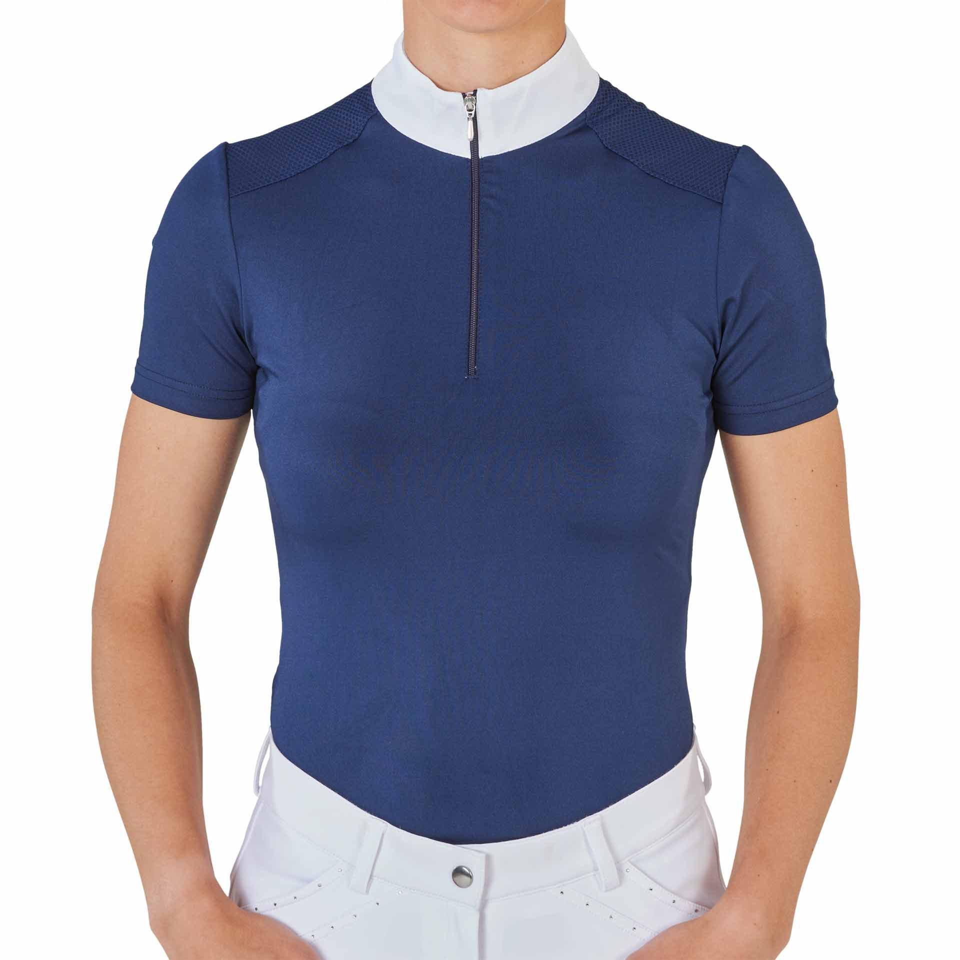 T-shirt de concours BUSSE ZAMORA, respirant avec inserts mesh, bleu marine, XXL