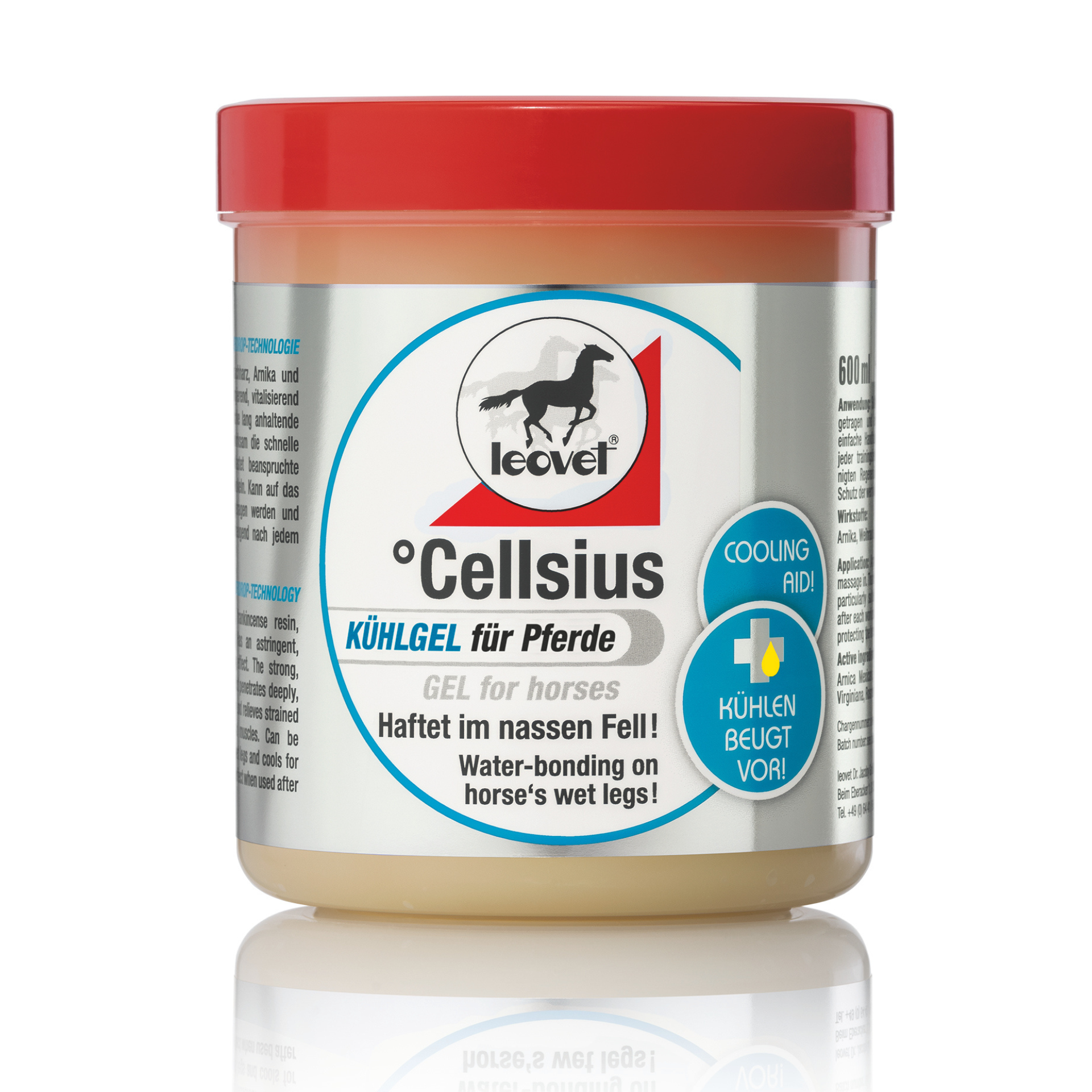 Leovet Cellsius Gel all'arnica per cavalli rinfrescante 600 ml